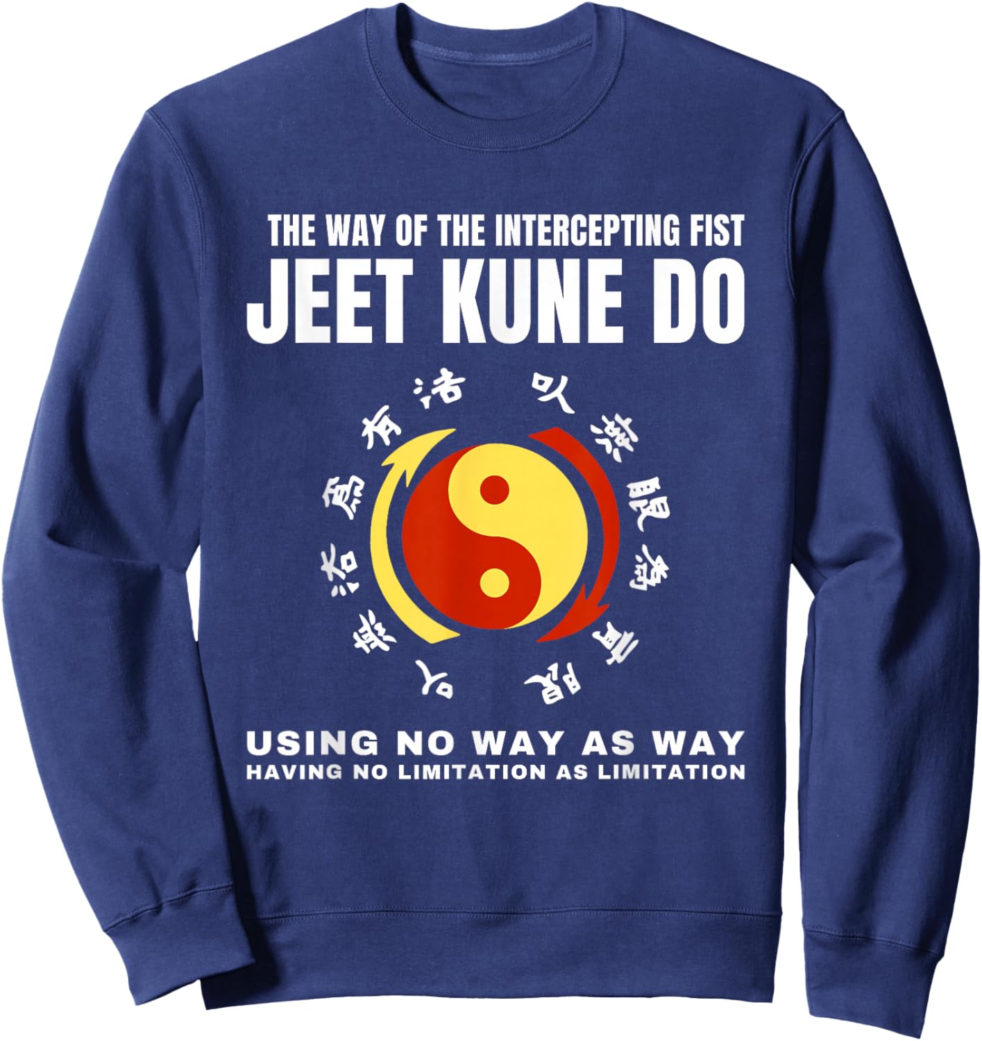 The Way Of The Intercepting Fist JKD Jeet Kune Do Sweatshirt - Sweatshirt | Navy