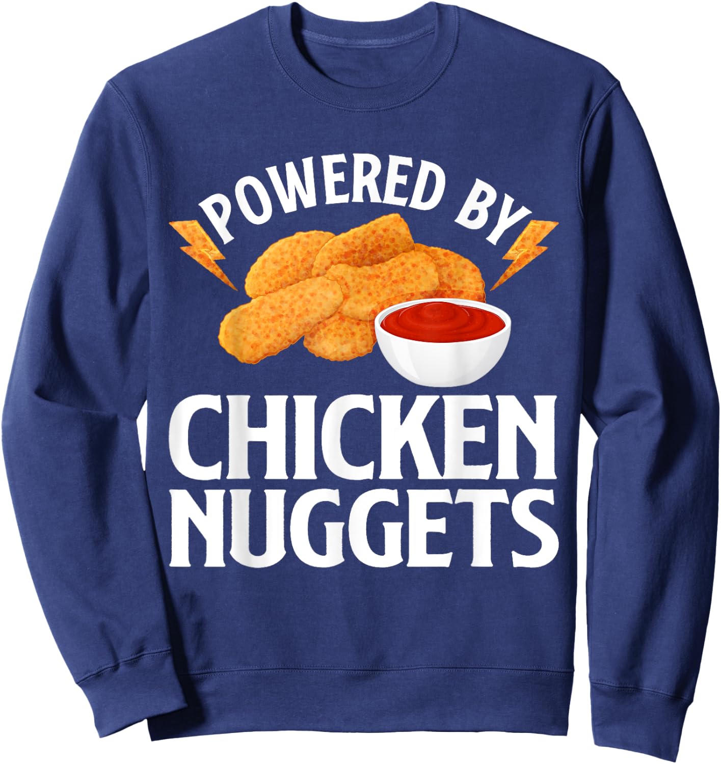 Funny Chicken Nugget Design Women Kids Nuggets Lover Sweatshirt - Sweatshirt | Navy