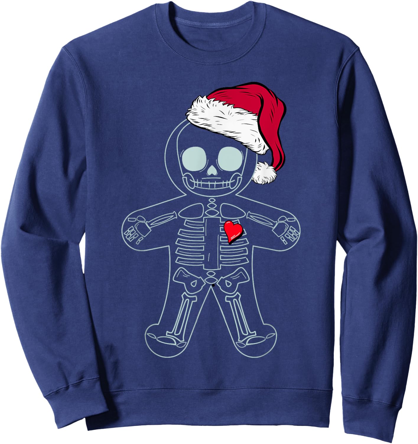 X-Ray Gingerbread Man Skeleton Christmas Nurse Xray Tech Sweatshirt - Sweatshirt | Navy