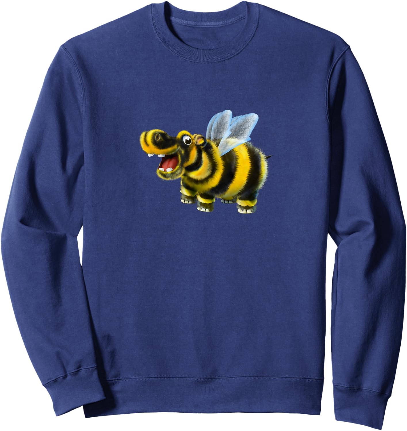 The Bumble Bee Hippo Sweatshirt - Sweatshirt | Navy