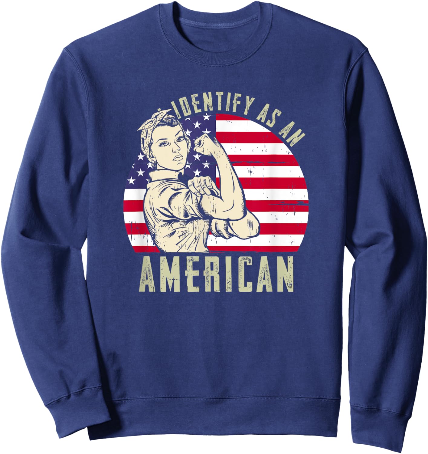I Identify as an American Sweatshirt - Sweatshirt | Navy