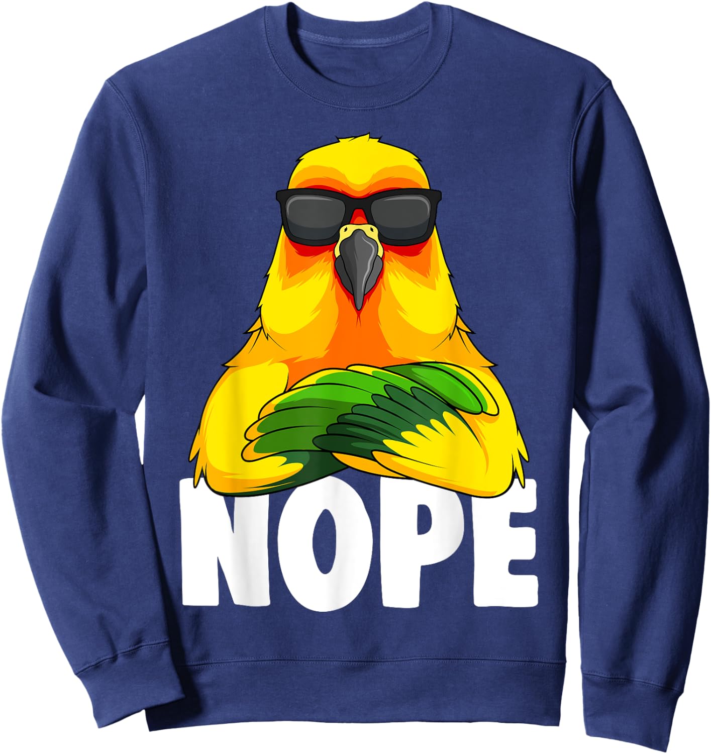 Sun Conure Parrot Bird Sweatshirt - Sweatshirt | Navy