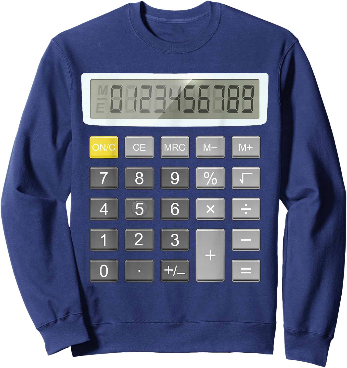 Maths Day Costume Idea for Kids & Calculator Costume Sweatshirt - Sweatshirt | Navy