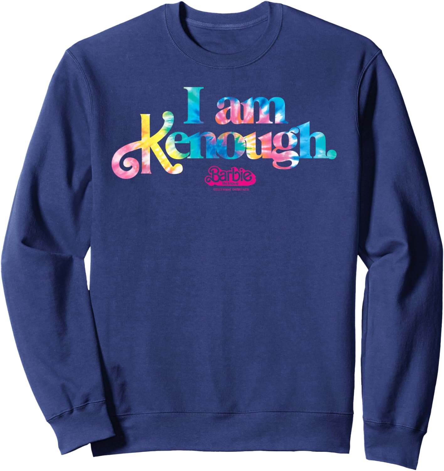 Barbie The Movie - I Am Kenough Tie Dye Logo Sweatshirt - Sweatshirt | Navy