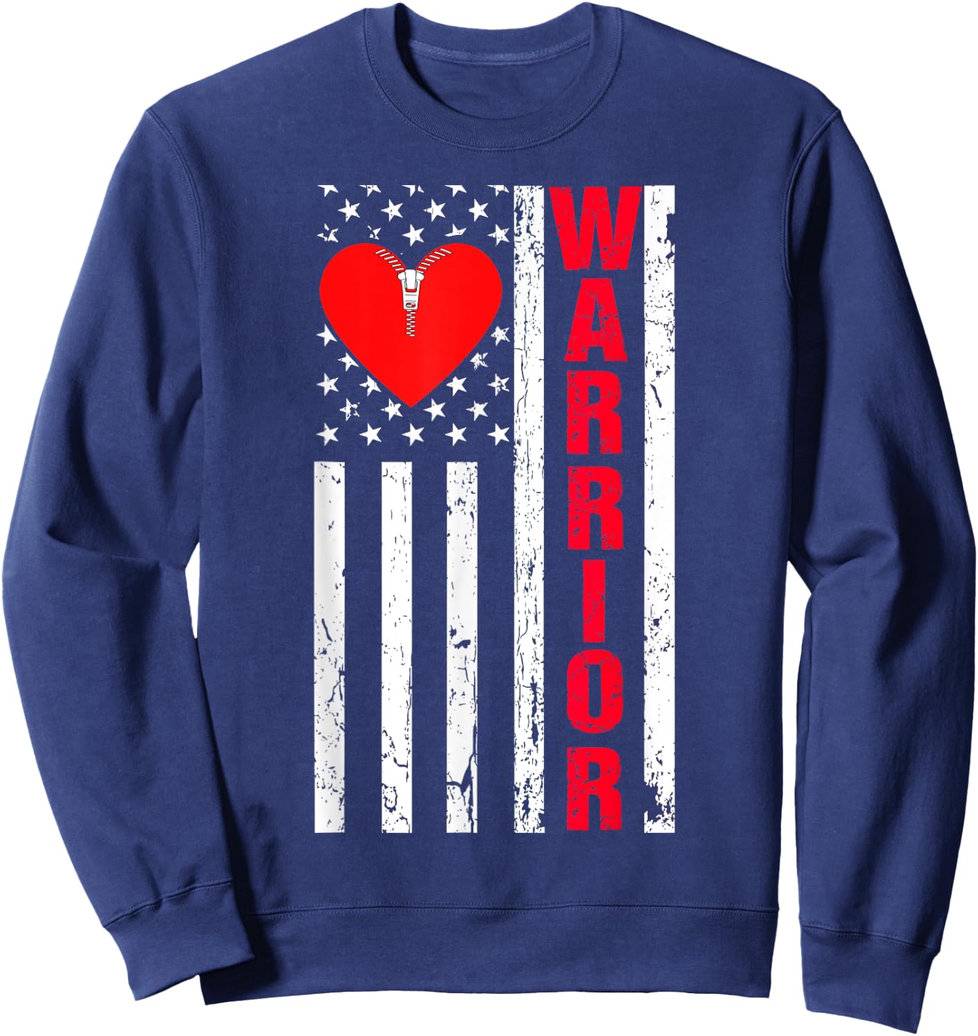 Open Heart Surgery Recovery Survivor Heart Warrior Men Women Sweatshirt - Sweatshirt | Navy