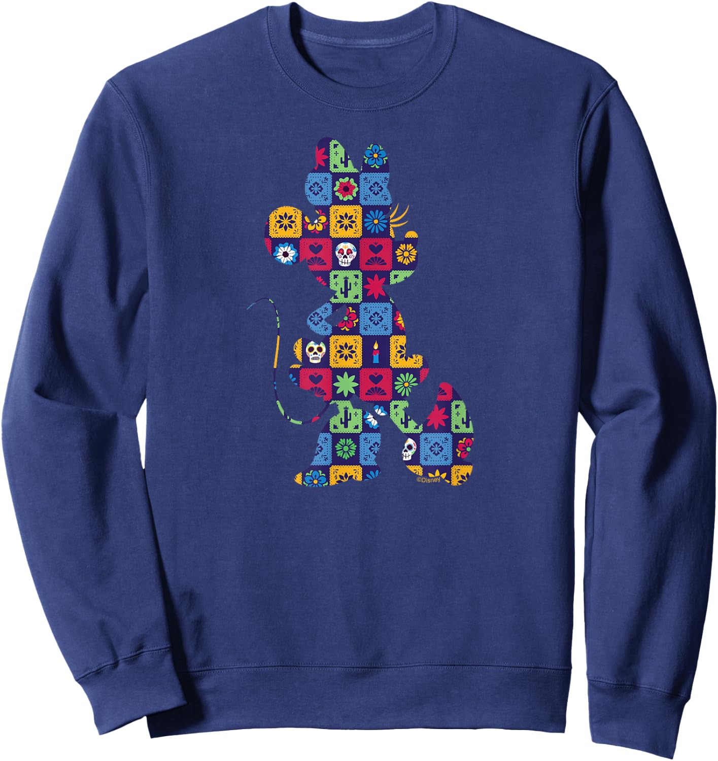 Disney Minnie Mouse Pose Día de los Muertos Day of the Dead Sweatshirt - Sweatshirt | Navy
