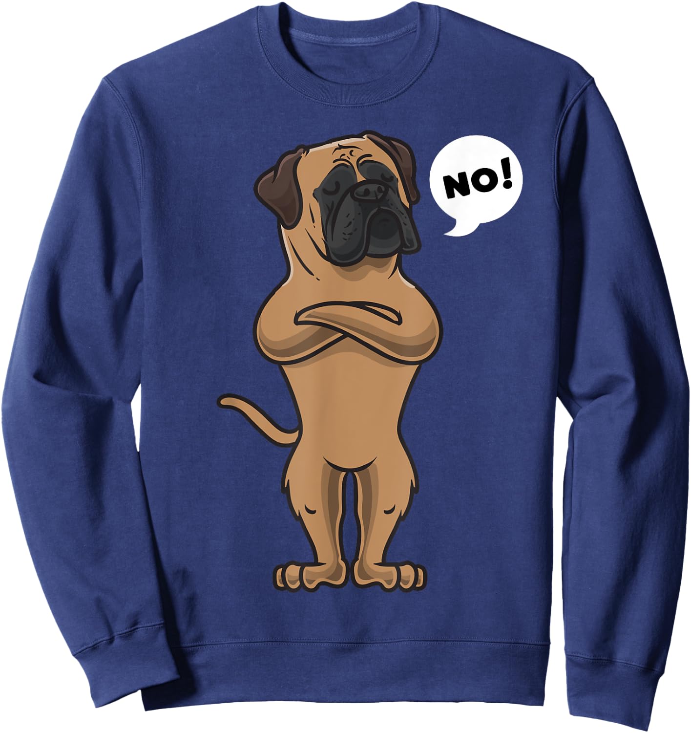 Stubborn Bullmastiff Dog Women Girls Kids Sweatshirt - Sweatshirt | Navy