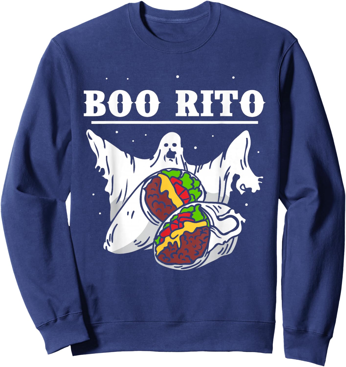 Boo Rito Halloween Proud Mexican Lover Country Mexico Sweatshirt - Sweatshirt | Navy
