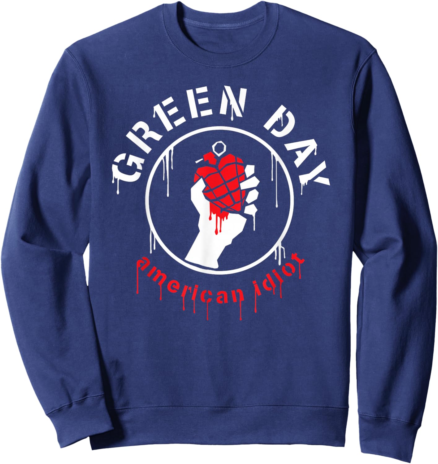 Green Day Drip American Sweatshirt - Sweatshirt | Navy