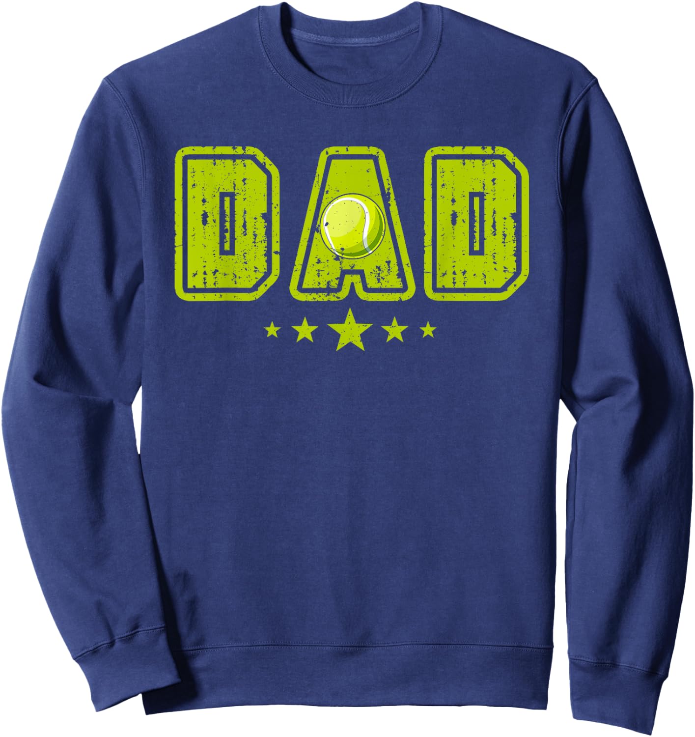 Vintage DAD Tennis Costume Dad Lover Player Father's Day Sweatshirt - Sweatshirt | Navy