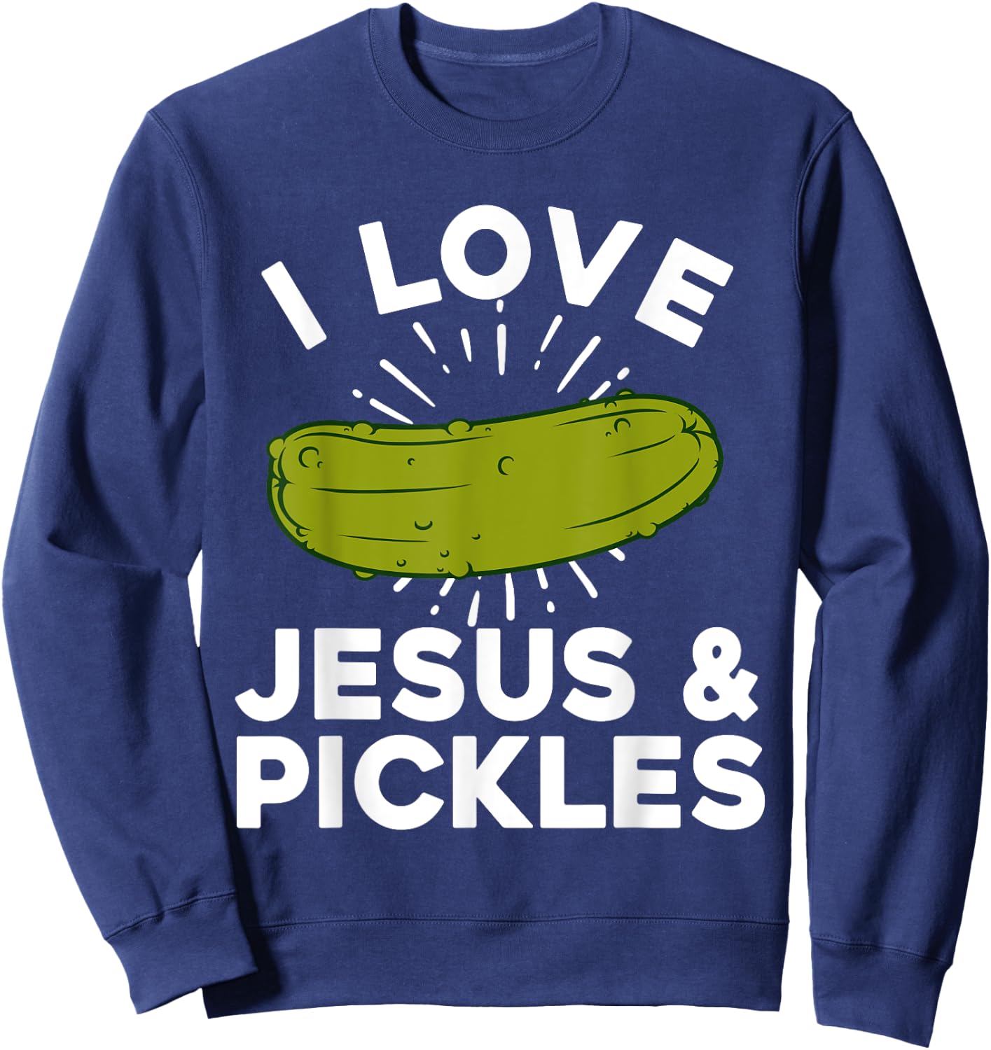 Cute Pickle Design Women Kids Jesus Pickle Lovers Sweatshirt - Sweatshirt | Navy