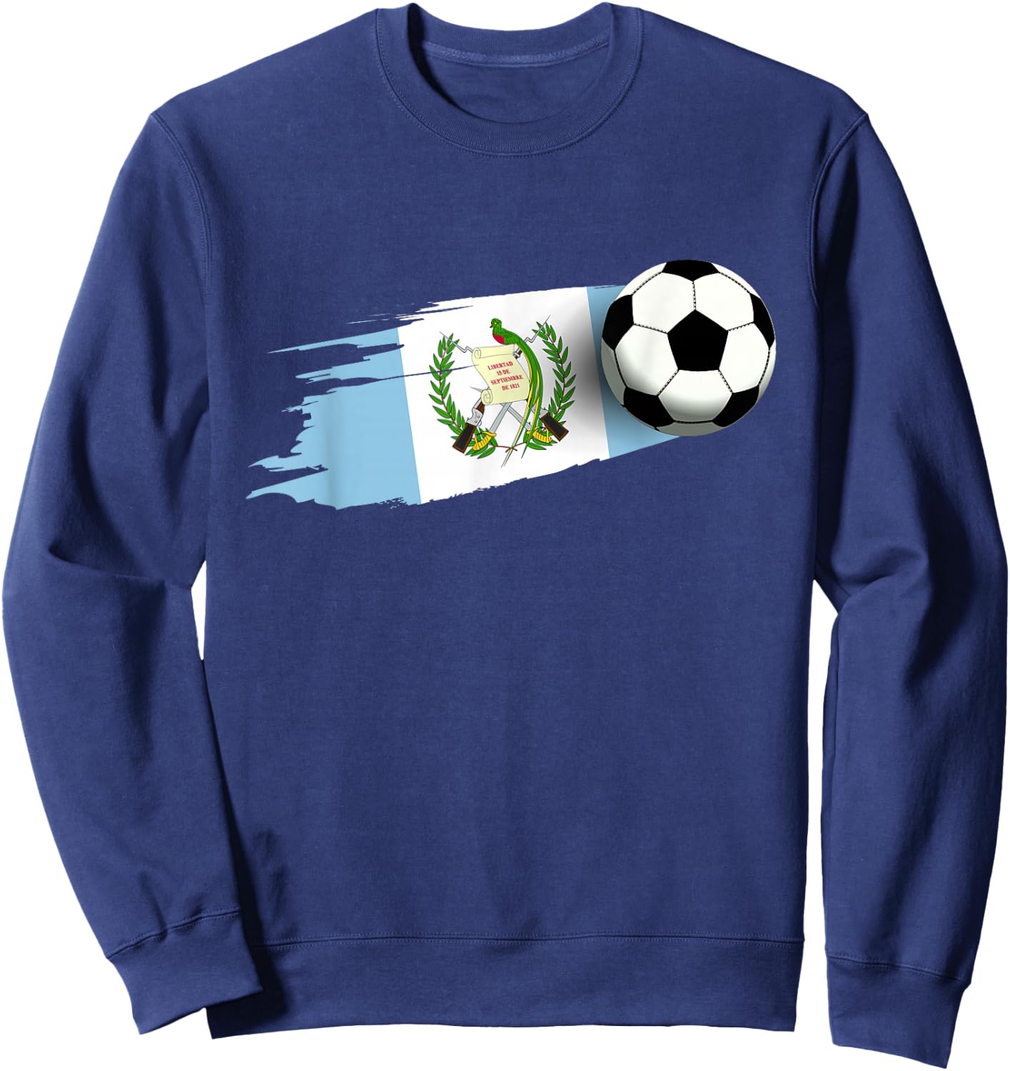 Guatemala Flag Jersey Guatemalan Soccer Team Guatemalan Sweatshirt - Sweatshirt | Navy