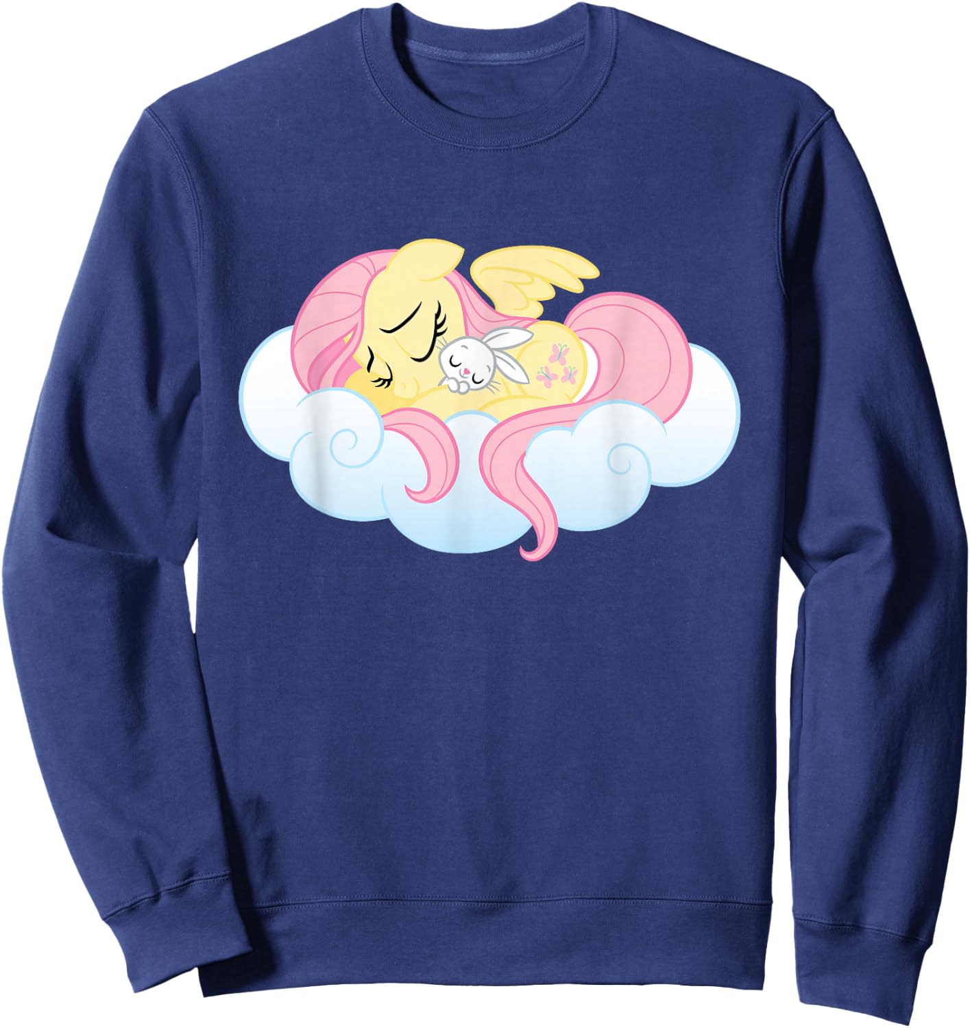 My Little Pony Fluttershy and Angel Bunny Sleeping Sweatshirt - Sweatshirt | Navy