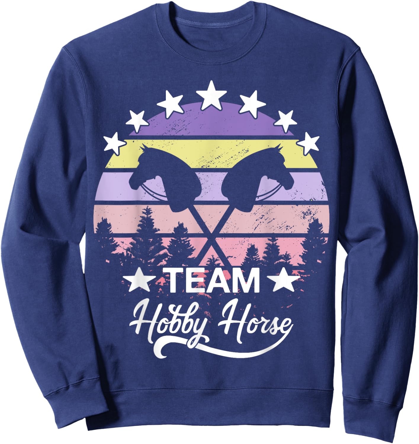 Team Hobby Horse Retro Hobby Horsing Hobby Horse Sweatshirt - Sweatshirt | Navy