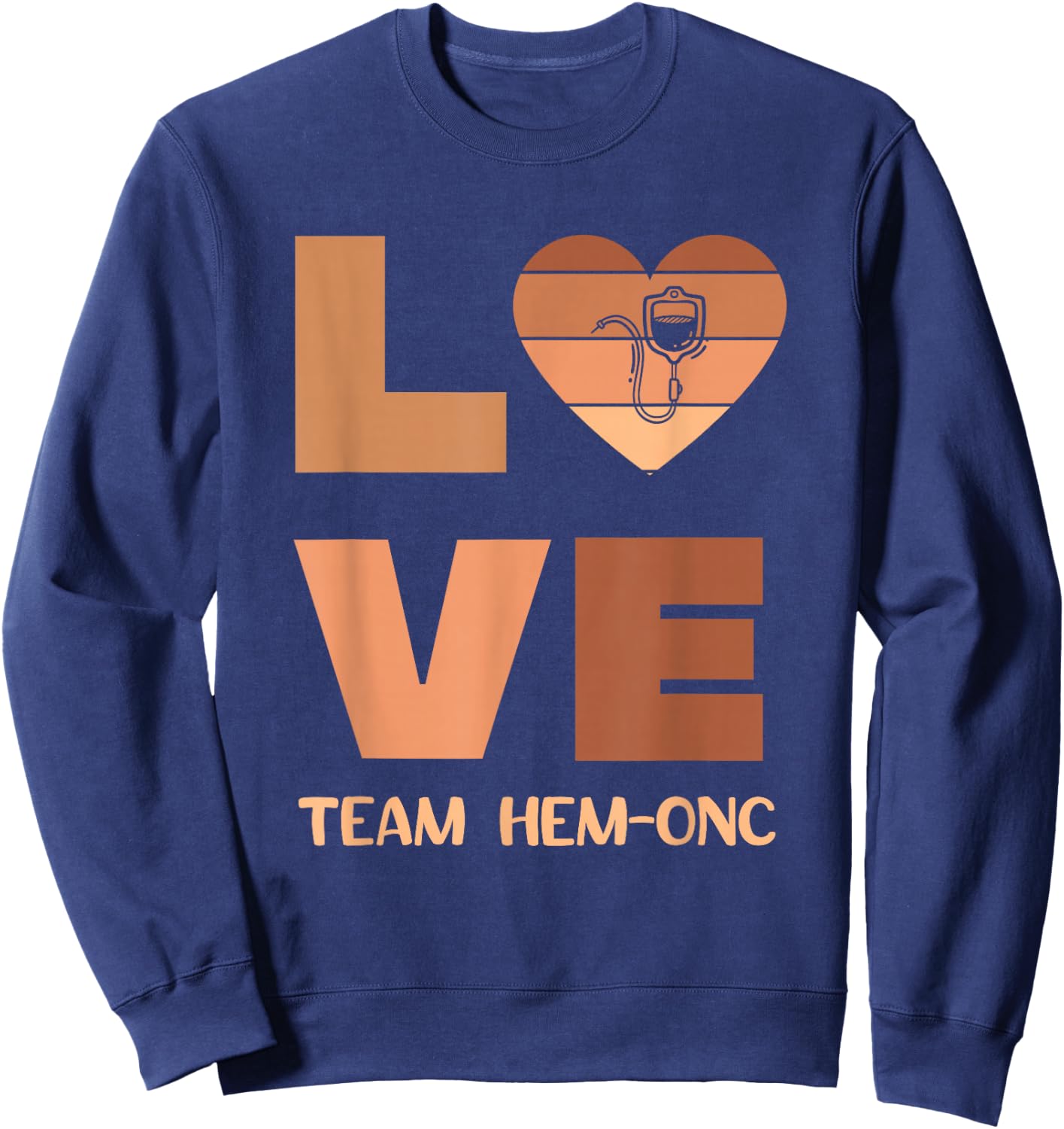 Hematology Oncology Team Black History Nurse Cancer Tech CNA Sweatshirt - Sweatshirt | Navy