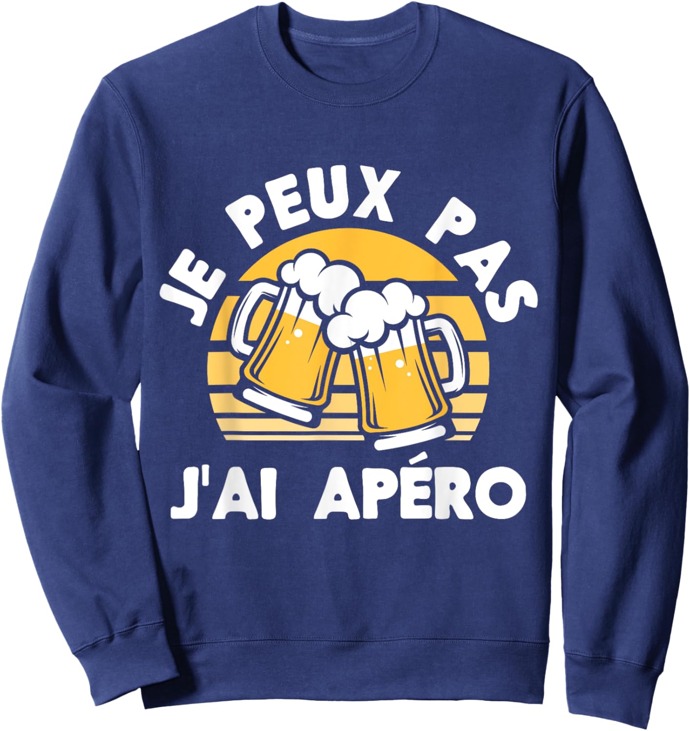 Je Peux Pas J'ai Aperitif Funny Beer Man Sweatshirt - Sweatshirt | Navy