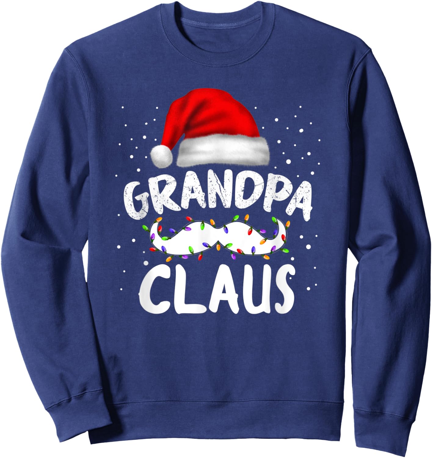 family winter santa clothing Christmas family grandpa claus Sweatshirt - Sweatshirt | Navy
