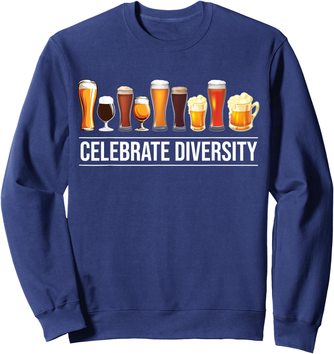 Celebrate Diversity Craft Beer Sweatshirt - Sweatshirt | Navy