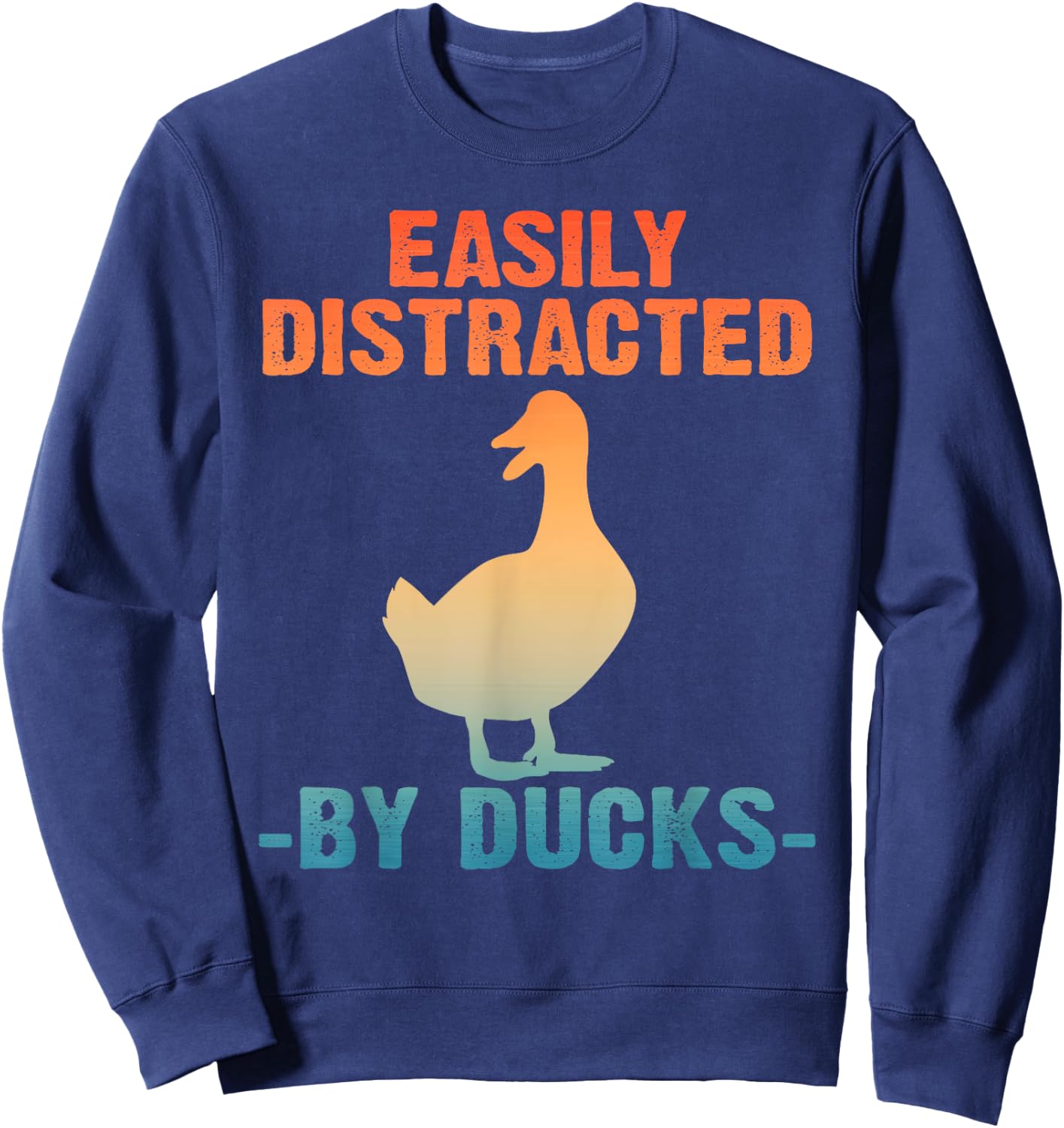 Cute Duck Design Women Aquatic Bird Duck Lovers Sweatshirt - Sweatshirt | Navy