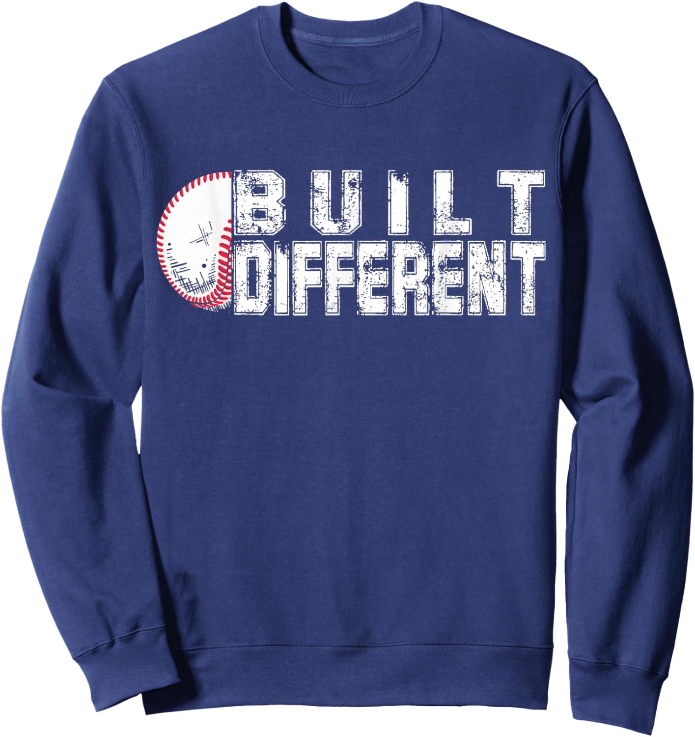 Built Different - Baseball Awsome Sweatshirt - Sweatshirt | Navy