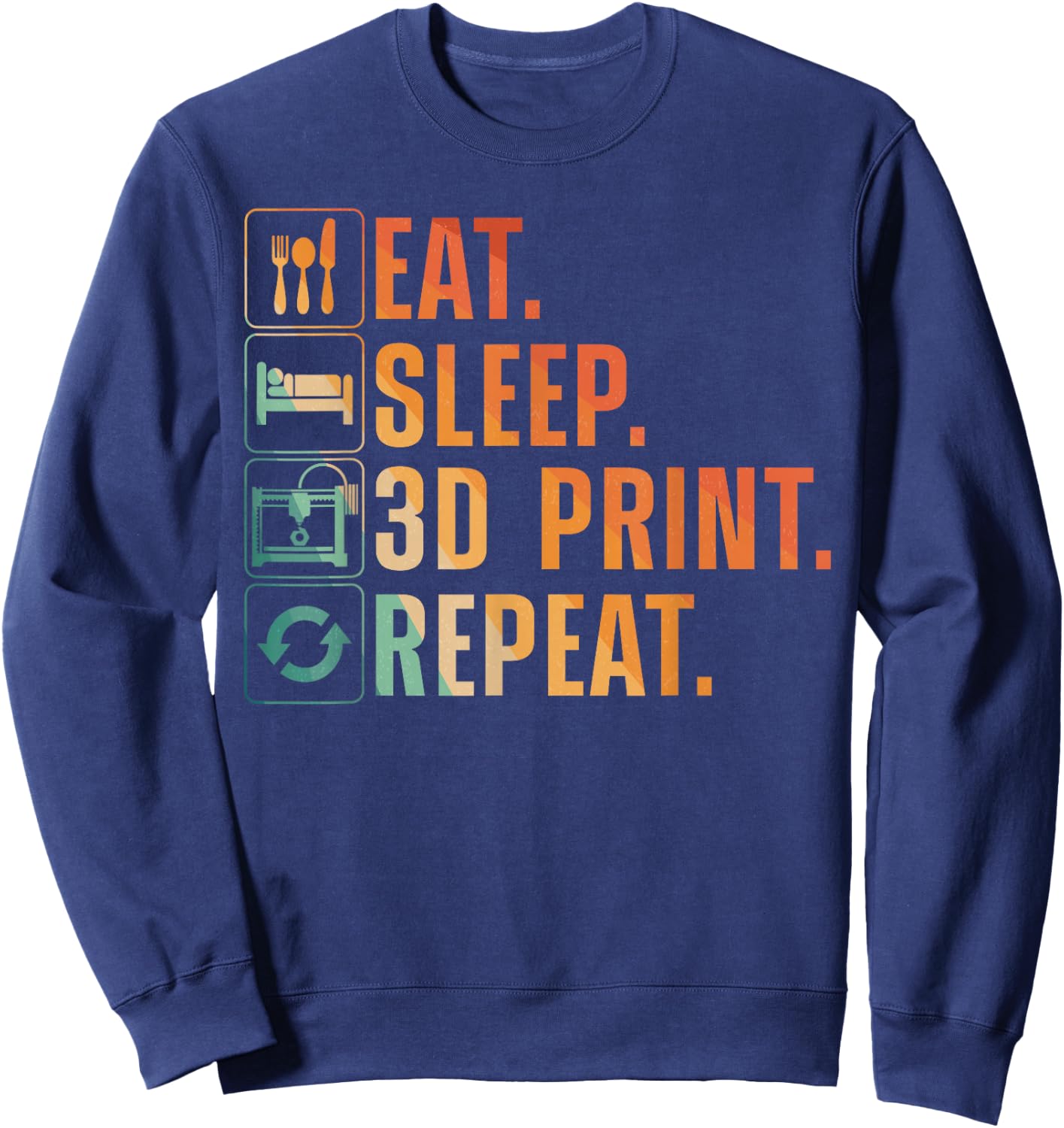 Cool 3D Printing Women 3D Printer Lovers Print Geeks Sweatshirt - Sweatshirt | Navy