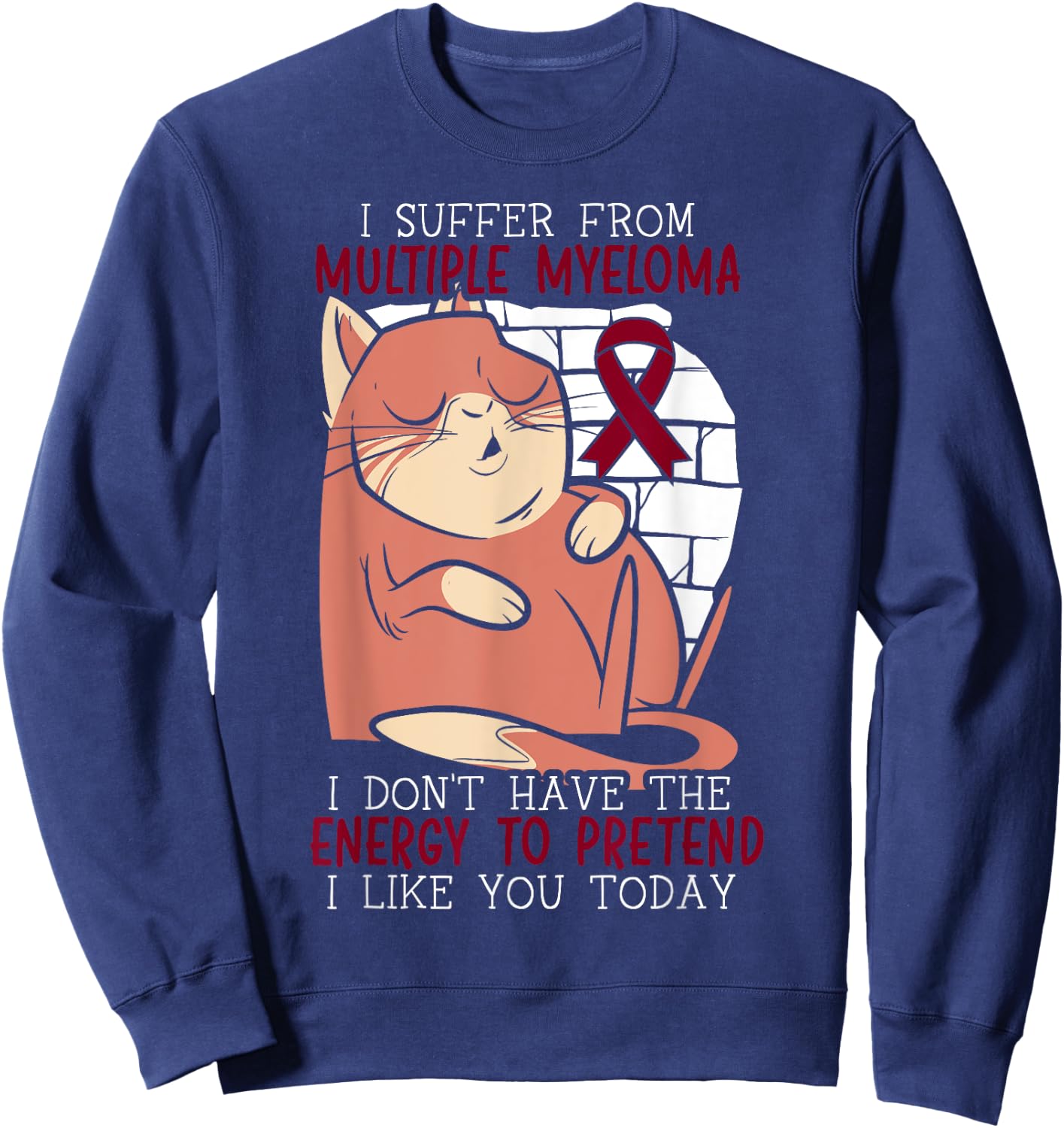 Multiple Myeloma Warrior Myeloma Cancer Awareness Sweatshirt - Sweatshirt | Navy