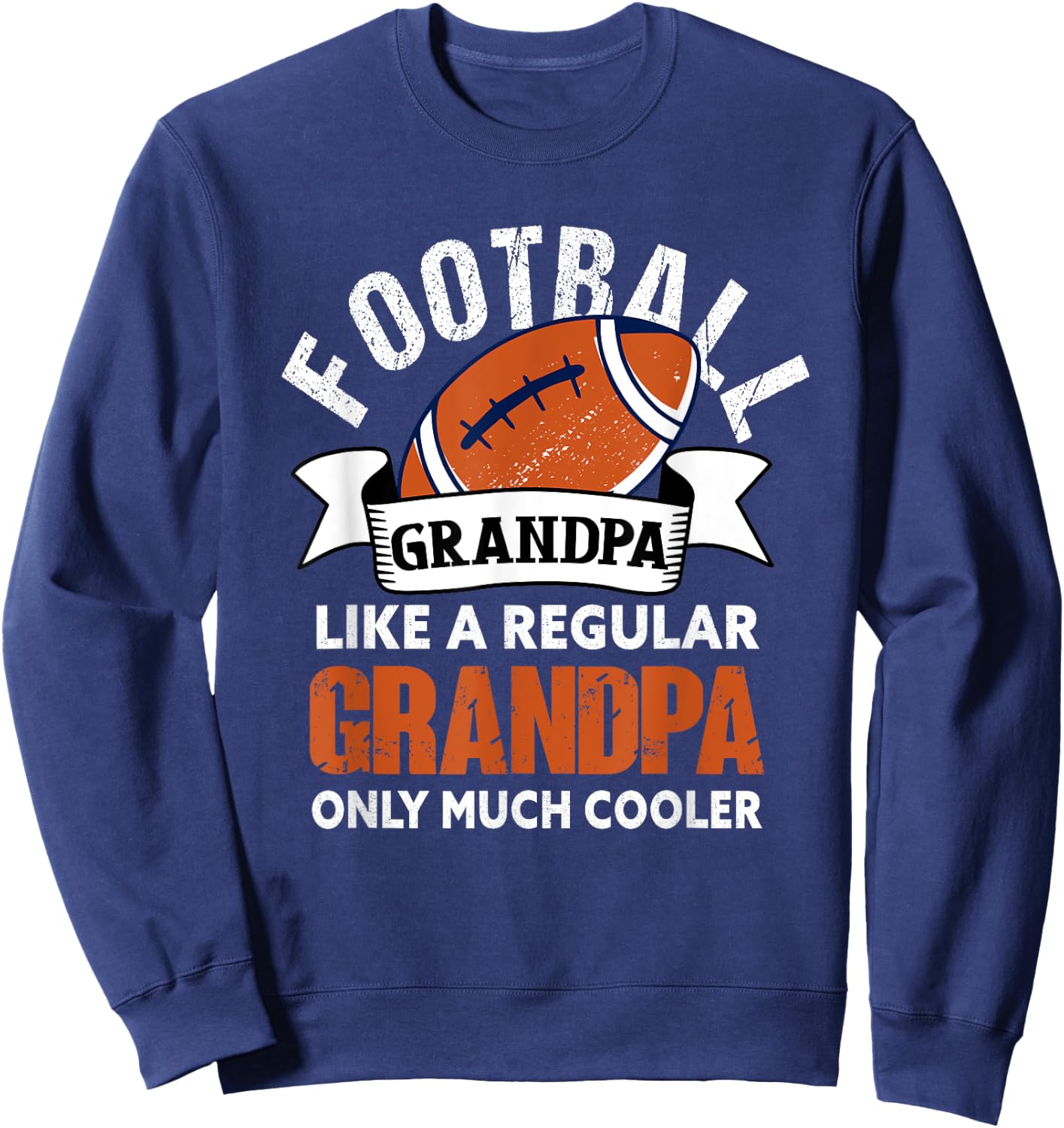 Football Grandpa - Funny Grandfather American Football Sweatshirt - Sweatshirt | Navy