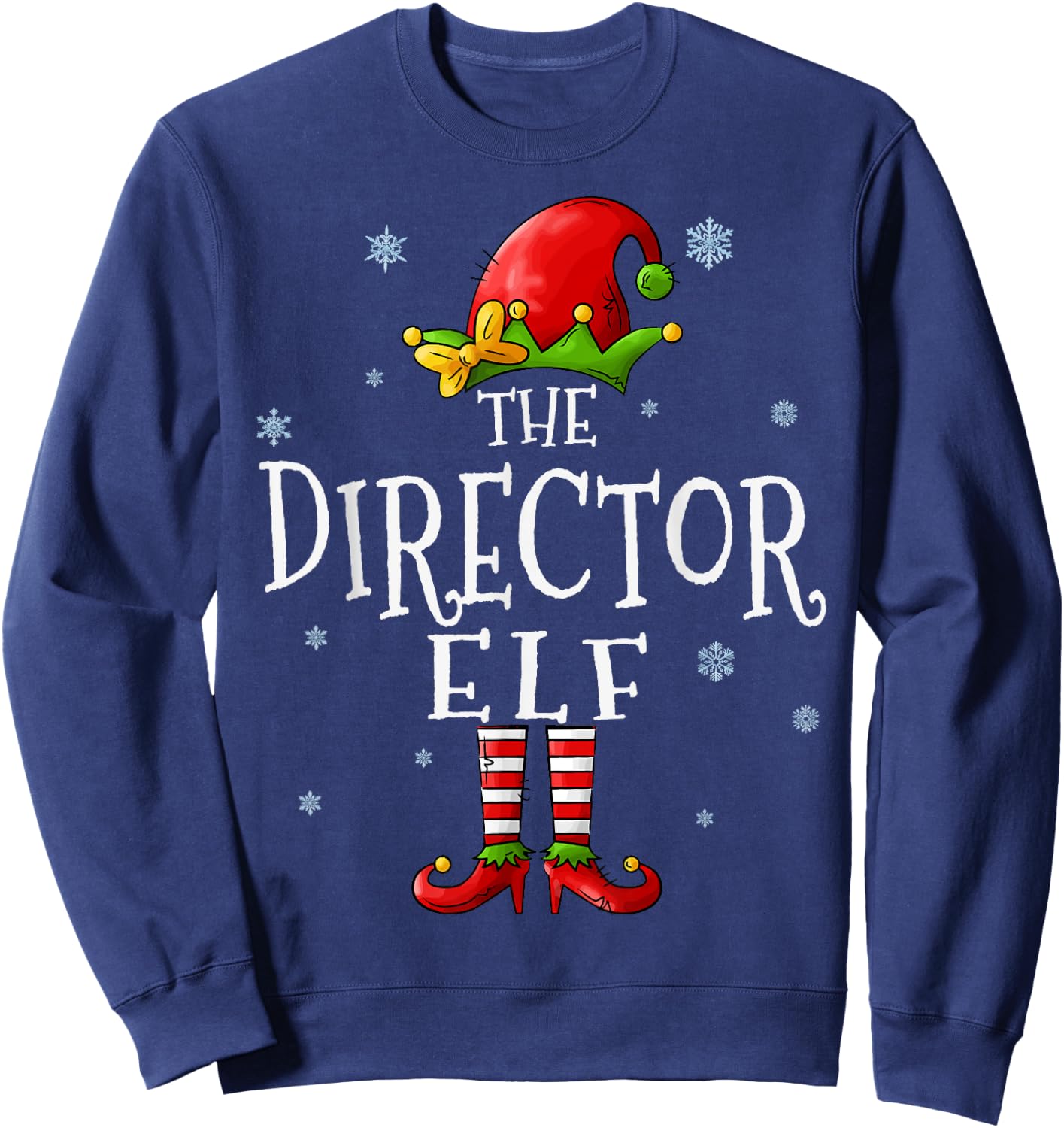The Director Elf Squad Funny Xmas Groupe Matching Christmas Sweatshirt - Sweatshirt | Navy