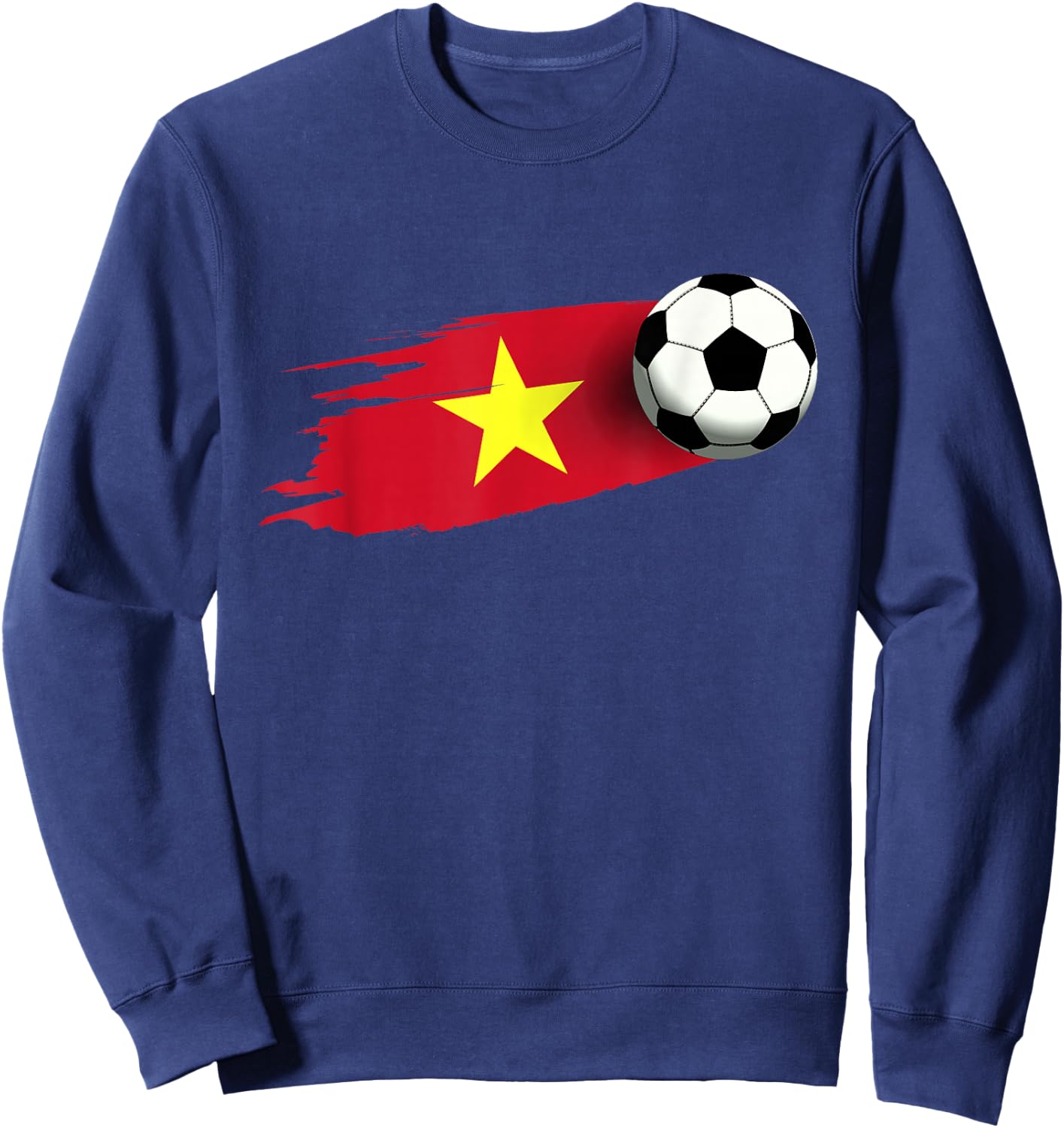 Vietnam Flag Jersey Vietnam Soccer Team Vietnam Sweatshirt - Sweatshirt | Navy