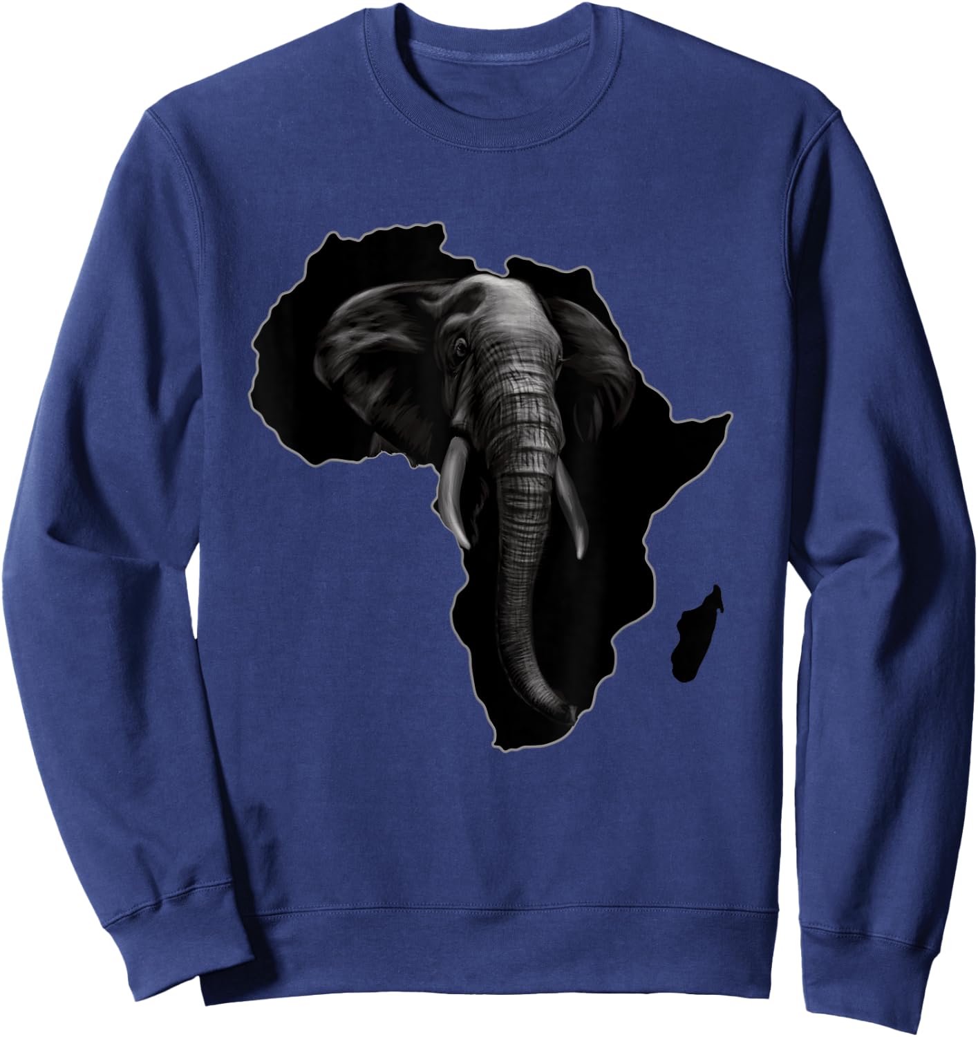 Proud Africa African Country Elephant Continent Love Sweatshirt - Sweatshirt | Navy