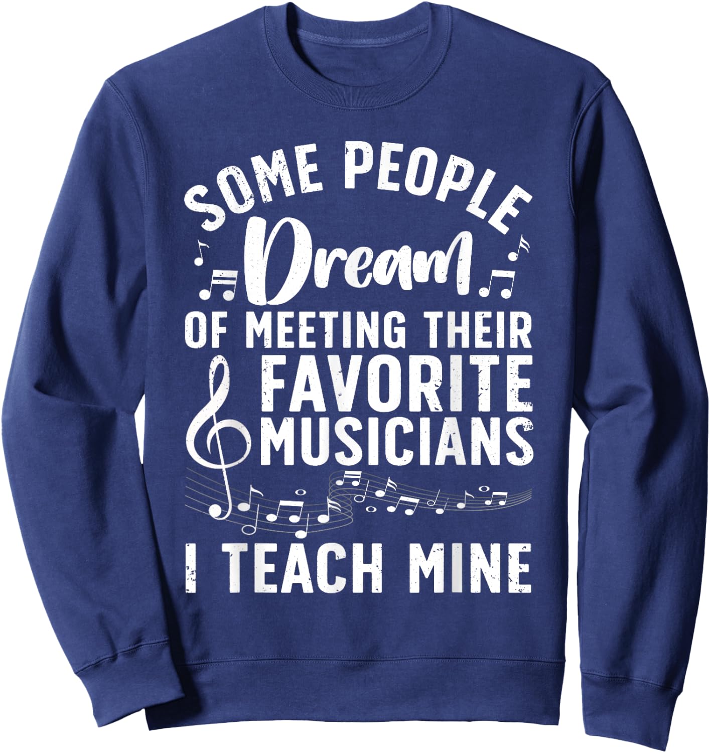 Best Music Teacher Women Musician Band Piano Teacher Sweatshirt - Sweatshirt | Navy