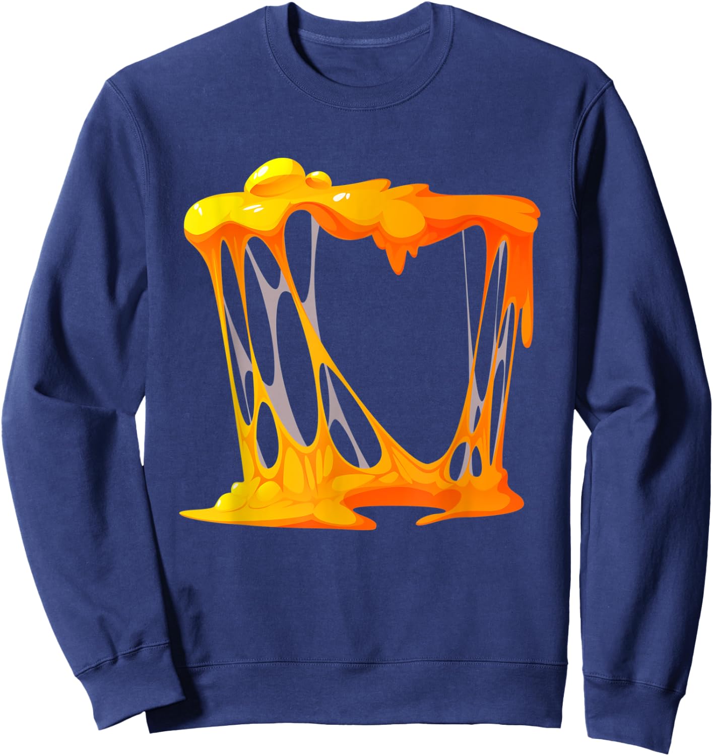 Cheese Costume Swiss Gouda Brie Cheddar Cheesy Halloween Sweatshirt - Sweatshirt | Navy