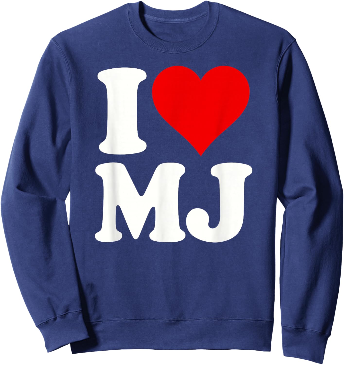 I Love Heart Mj M J M.j. Sweatshirt - Sweatshirt | Navy