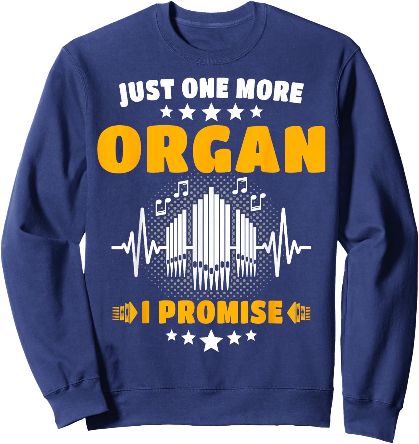 Organ Player Instrument Pipe Organist Sweatshirt - Sweatshirt | Navy