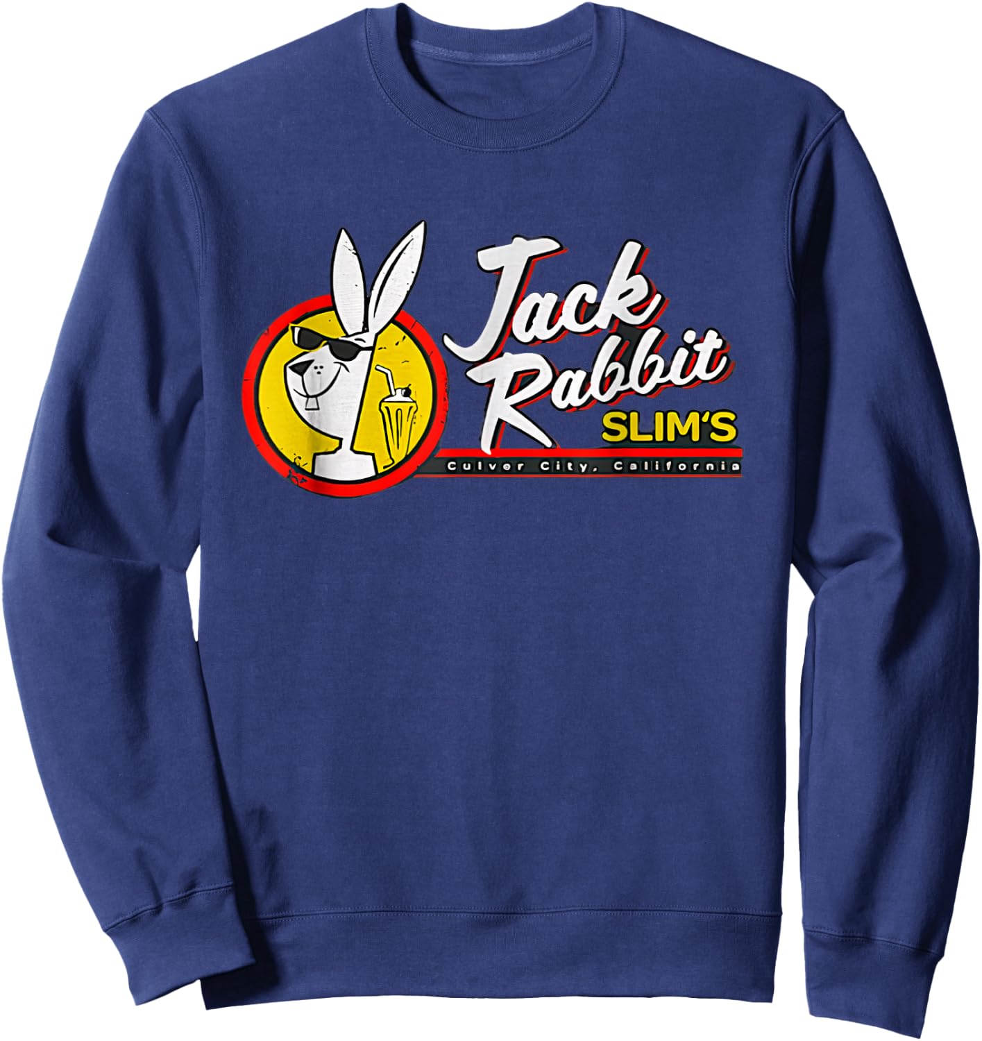 Rabbit Jack Slim's Pulp Los Angeles Restaurant Retro Vintage Sweatshirt - Sweatshirt | Navy