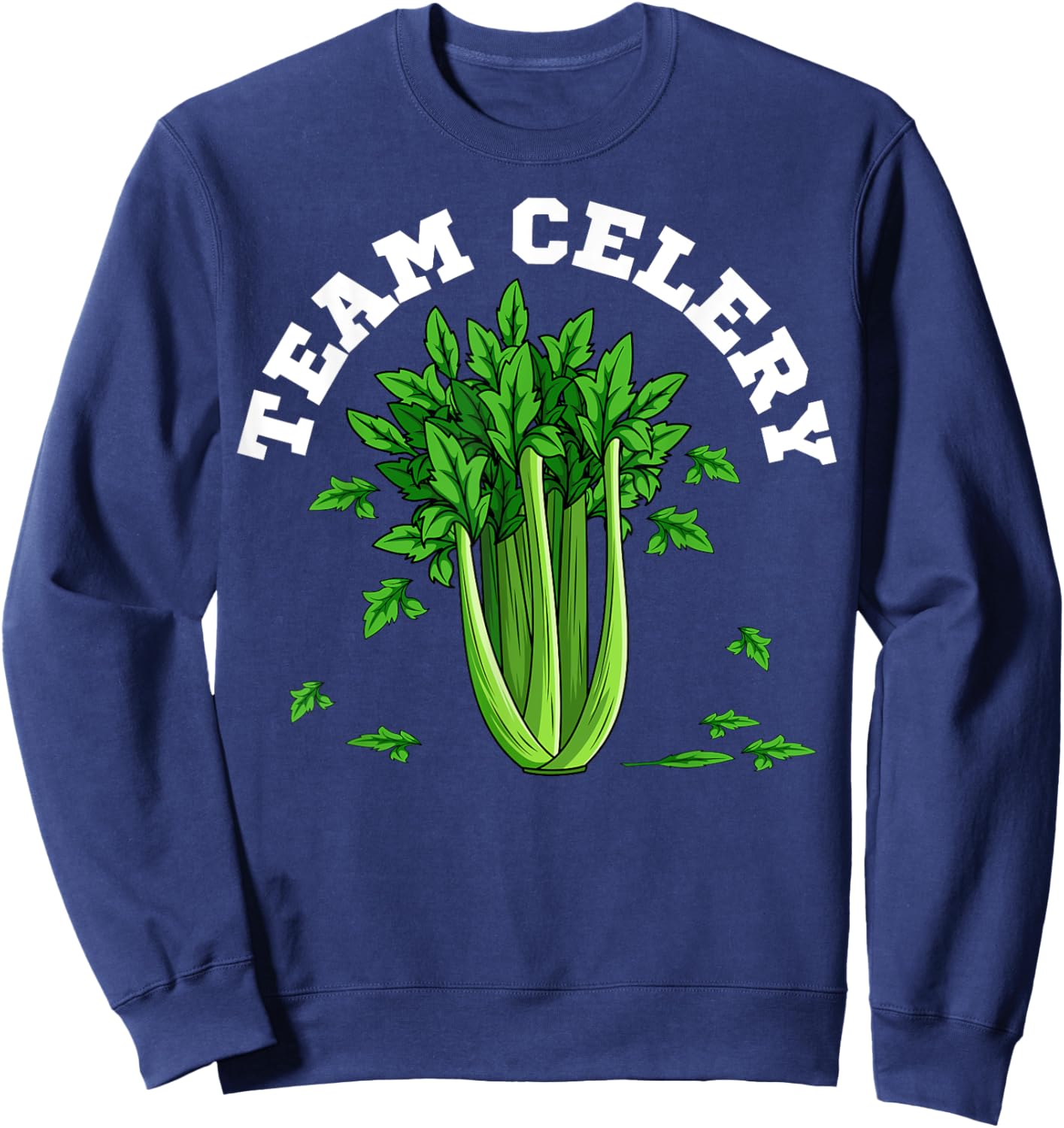 Celery Apium Graveolen Vegetarian Vegan Vegetable Lover Sweatshirt - Sweatshirt | Navy