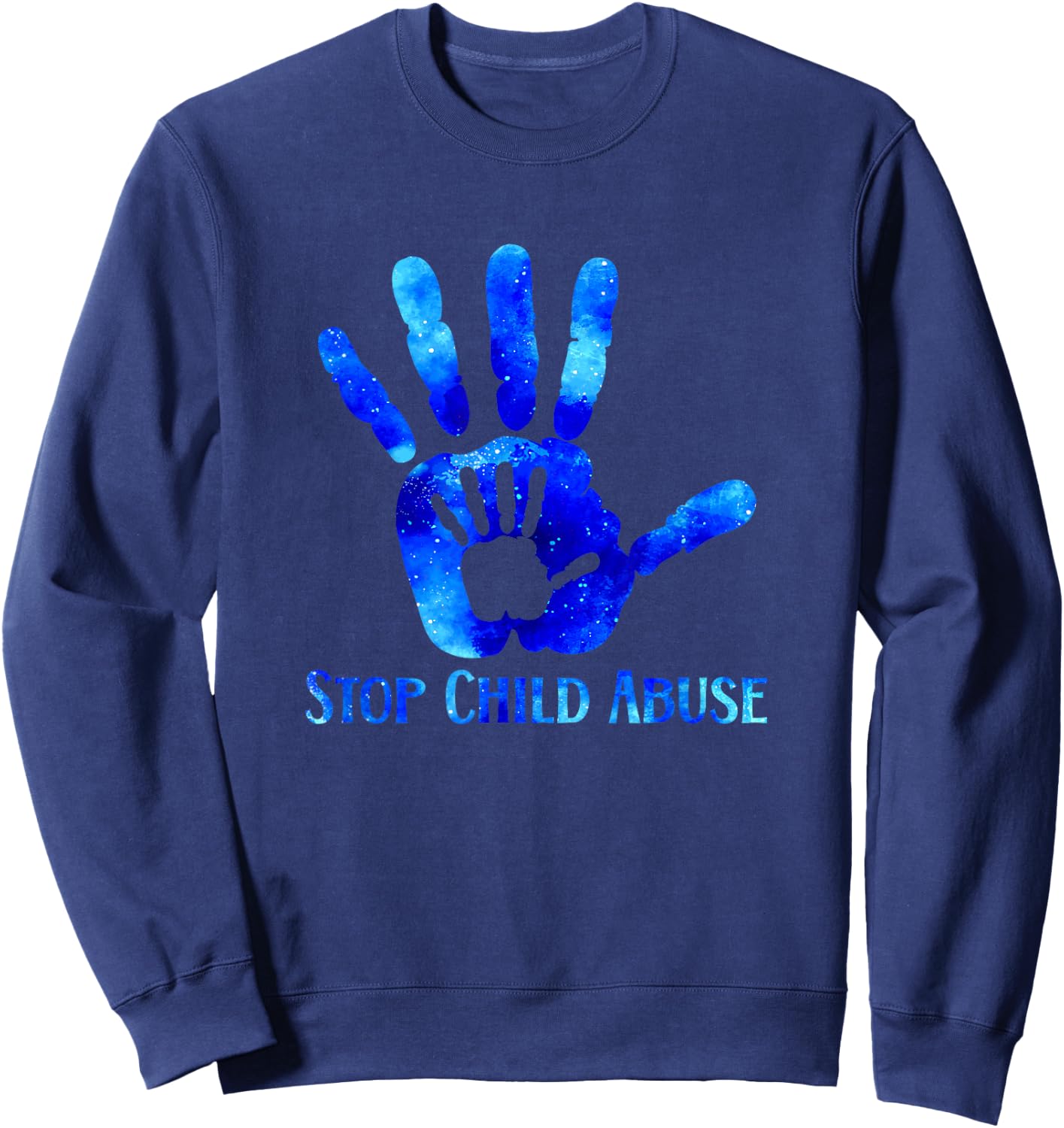 Stop Child Abuse Prevention Awareness Month Sweatshirt - Sweatshirt | Navy
