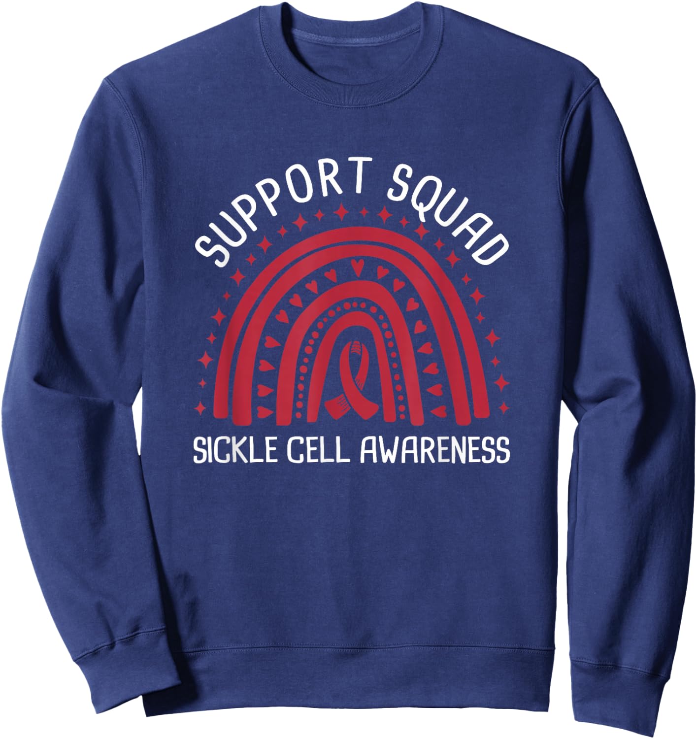 Support Squad Sickle Cell Awareness Sweatshirt - Sweatshirt | Navy
