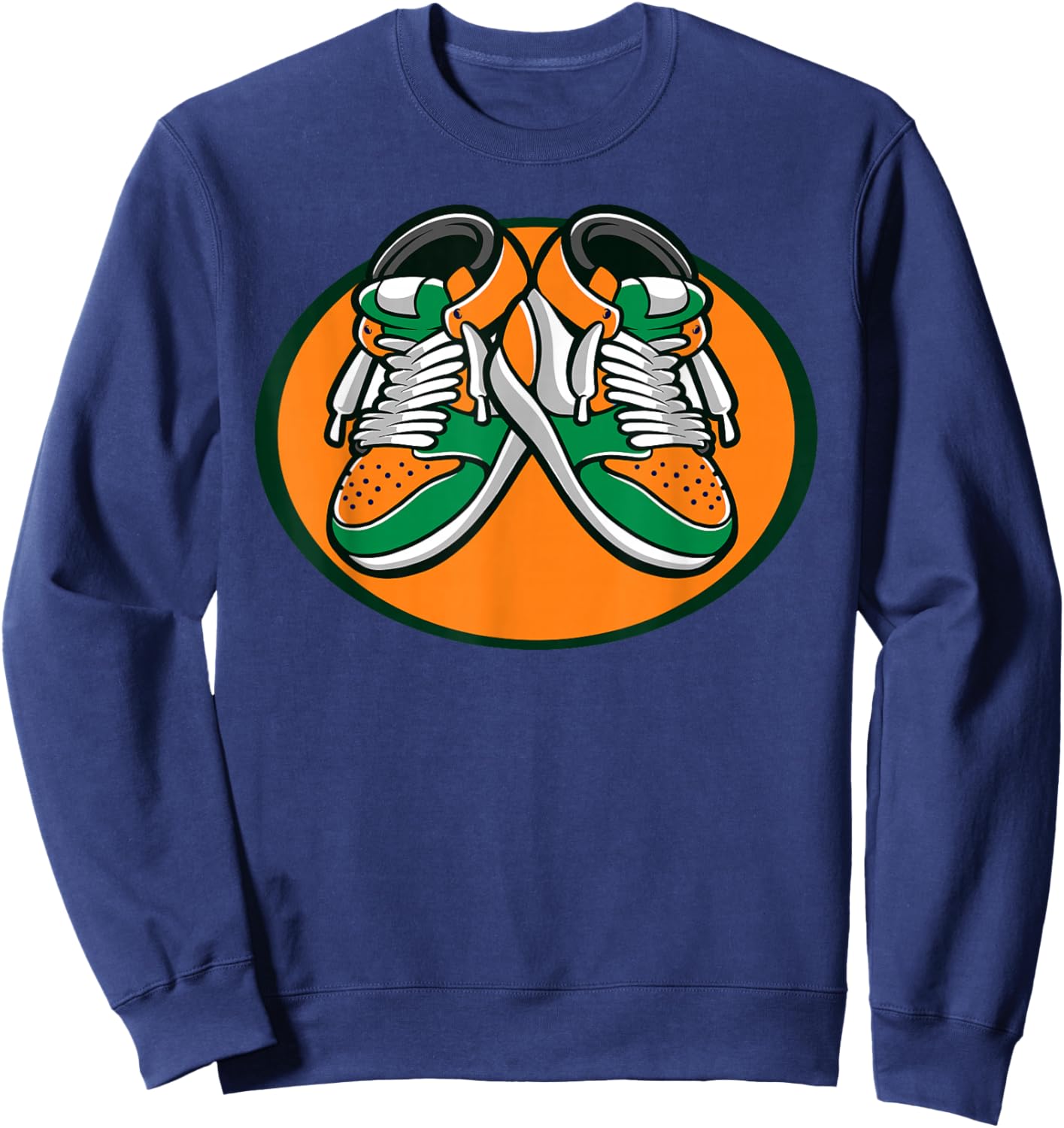 Florida AM Apparel Black Modern Casual , -Adults, Small, Short Sleeve, Basketball Cartoon Sweatshirt - Sweatshirt | Navy