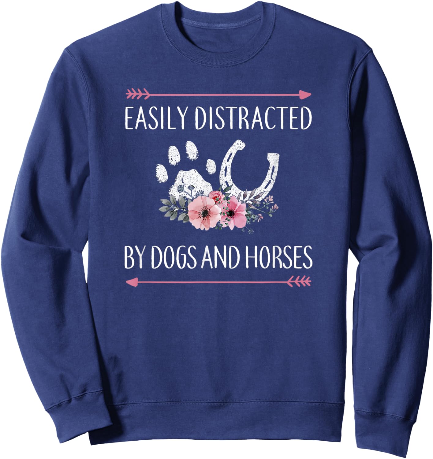 Horse Shirt Teens Girls Kids Horse Lovers Sweatshirt - Sweatshirt | Navy