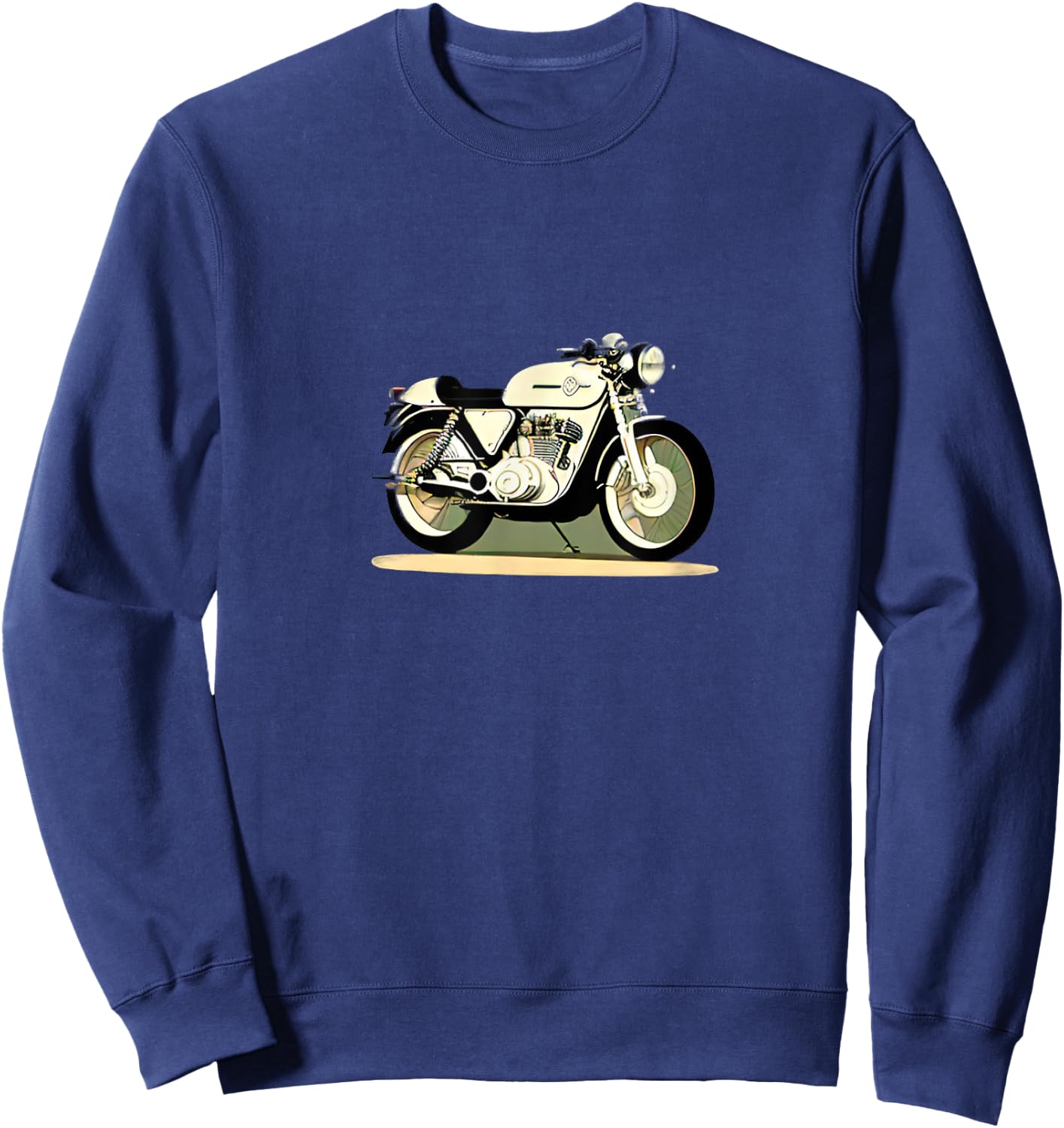 Vintage Cafe Racer Motorcycle Ride Bike Gift Sweatshirt - Sweatshirt | Navy
