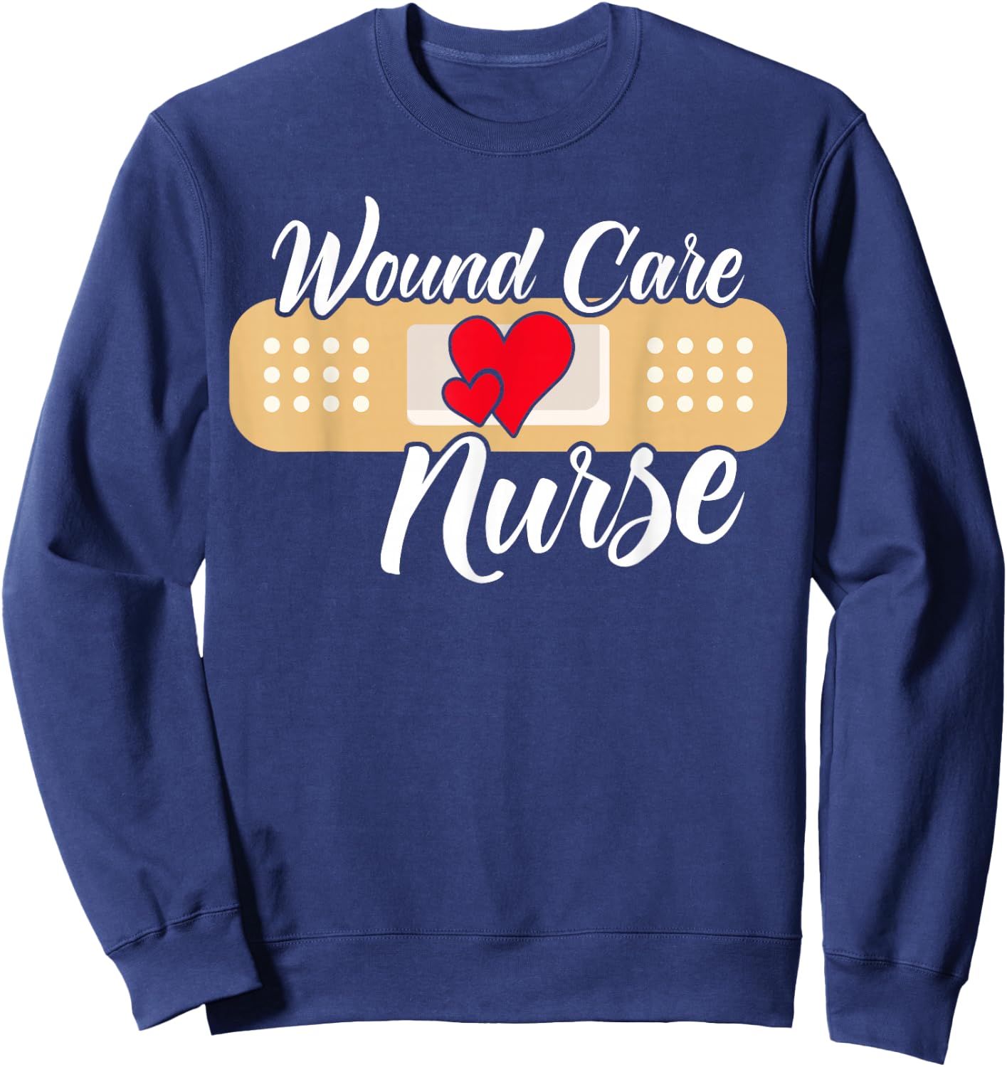 Cute Wound Care Nurse Heart Sweatshirt - Sweatshirt | Navy