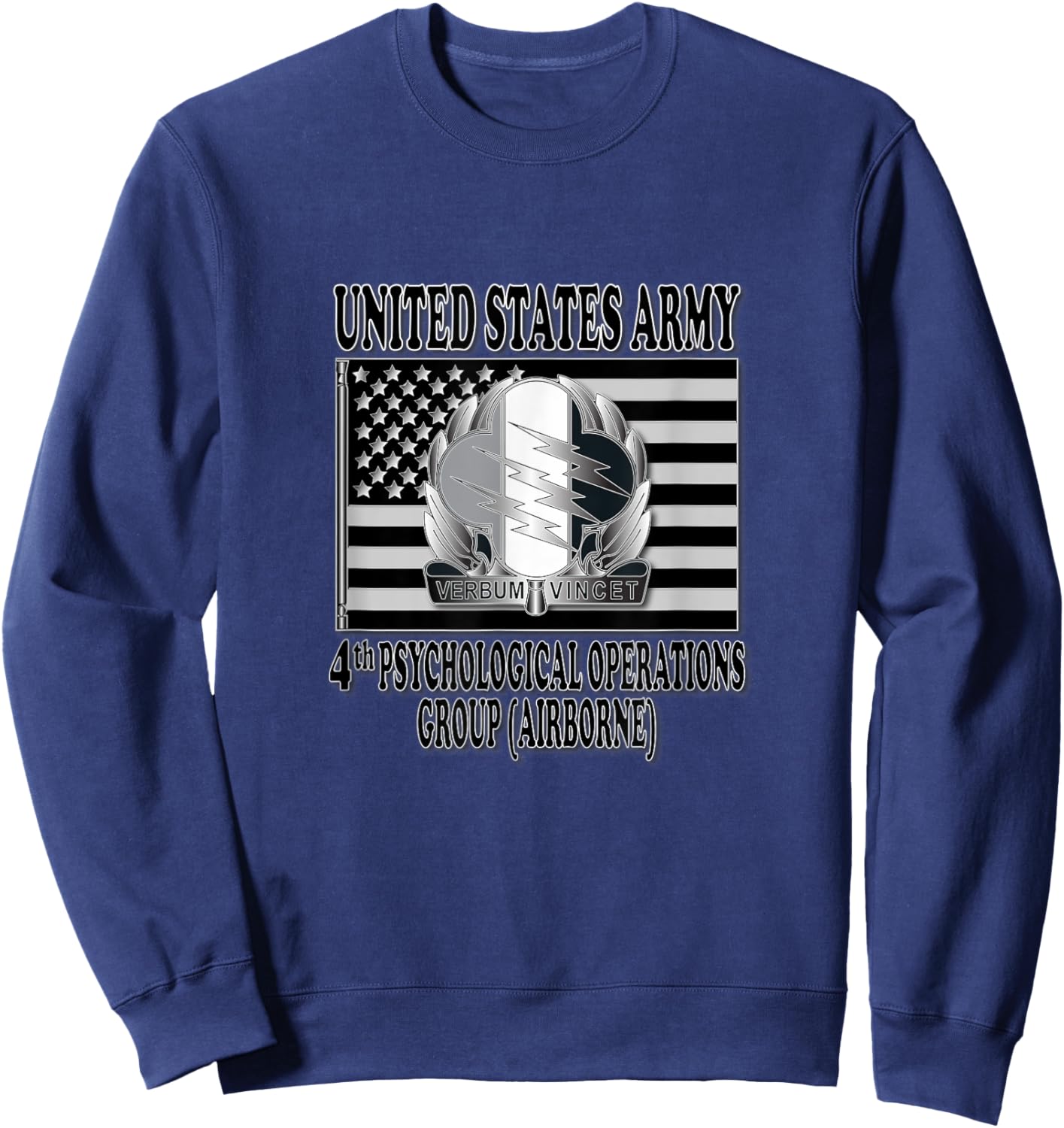 4th Psychological Operations Group- Veteran Sweatshirt - Sweatshirt | Navy