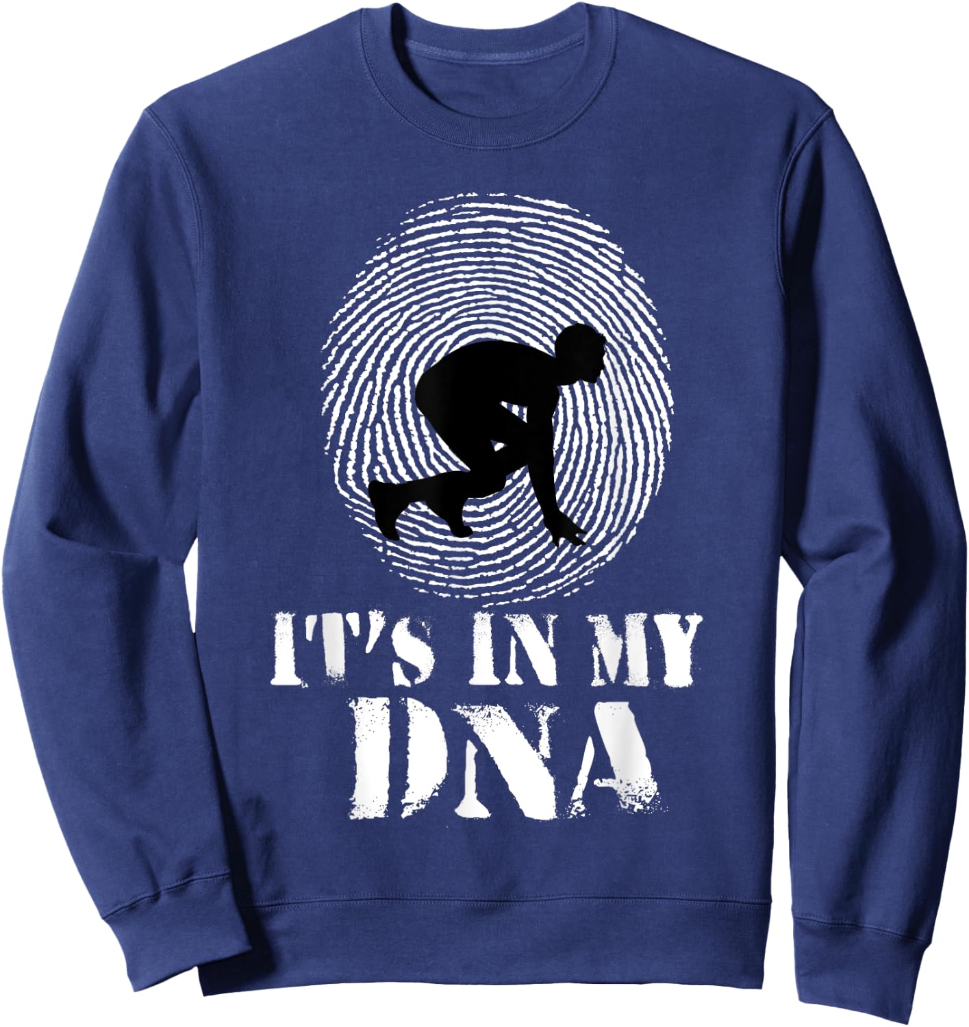 Running Sprint Track and Field It's in my DNA Sweatshirt - Sweatshirt | Navy