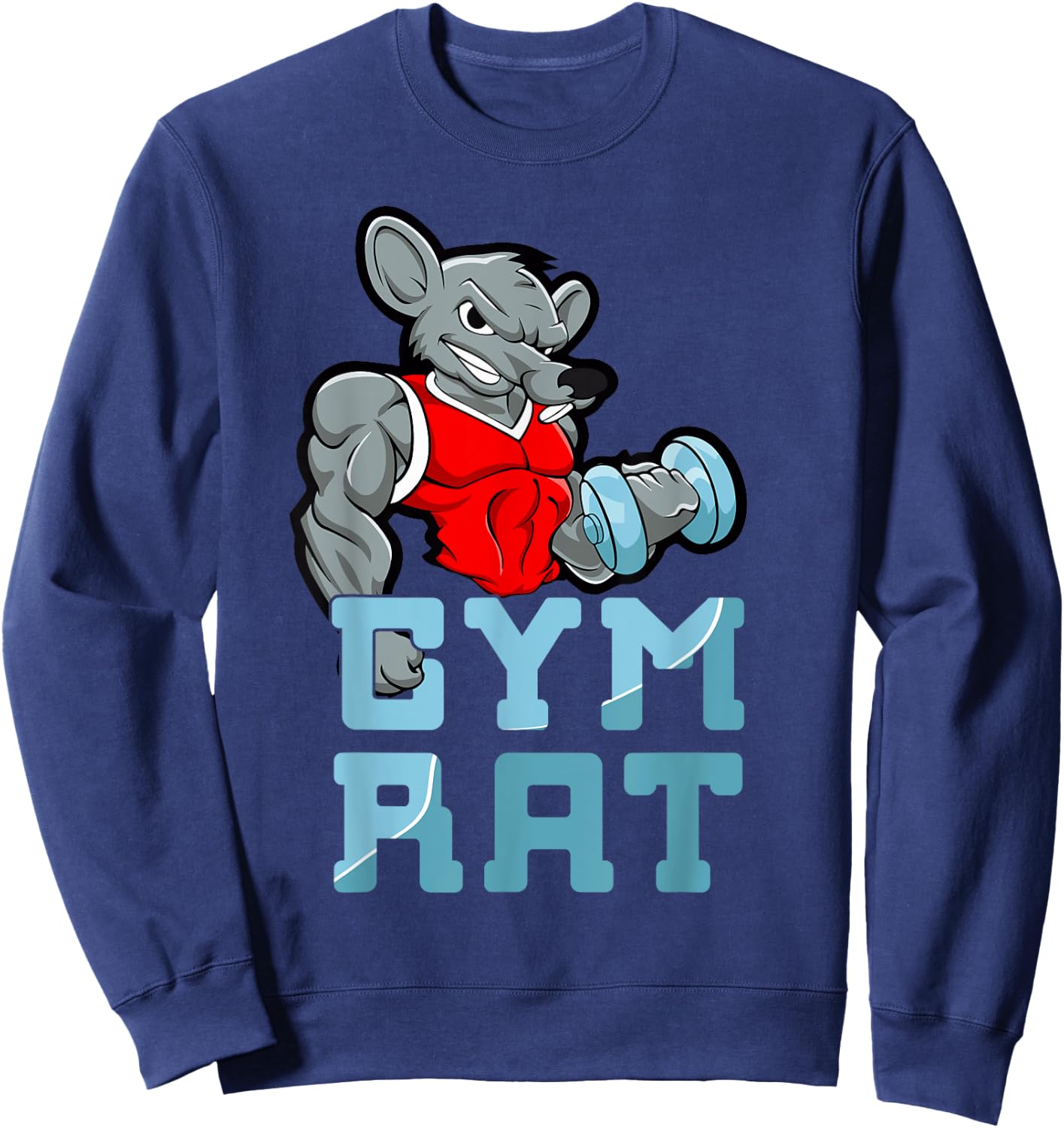 Gym Rat Fitness Bodybuilding Exercise Muscles Sport Sweatshirt - Sweatshirt | Navy