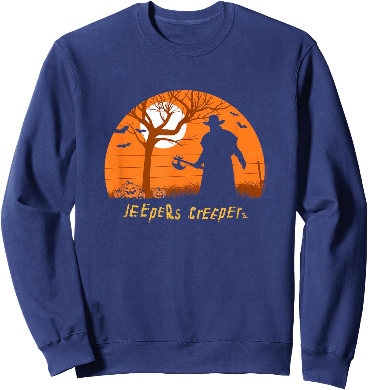 Jeepers Creepers Halloween Midnight Haunting Silhouette Sweatshirt - Sweatshirt | Navy