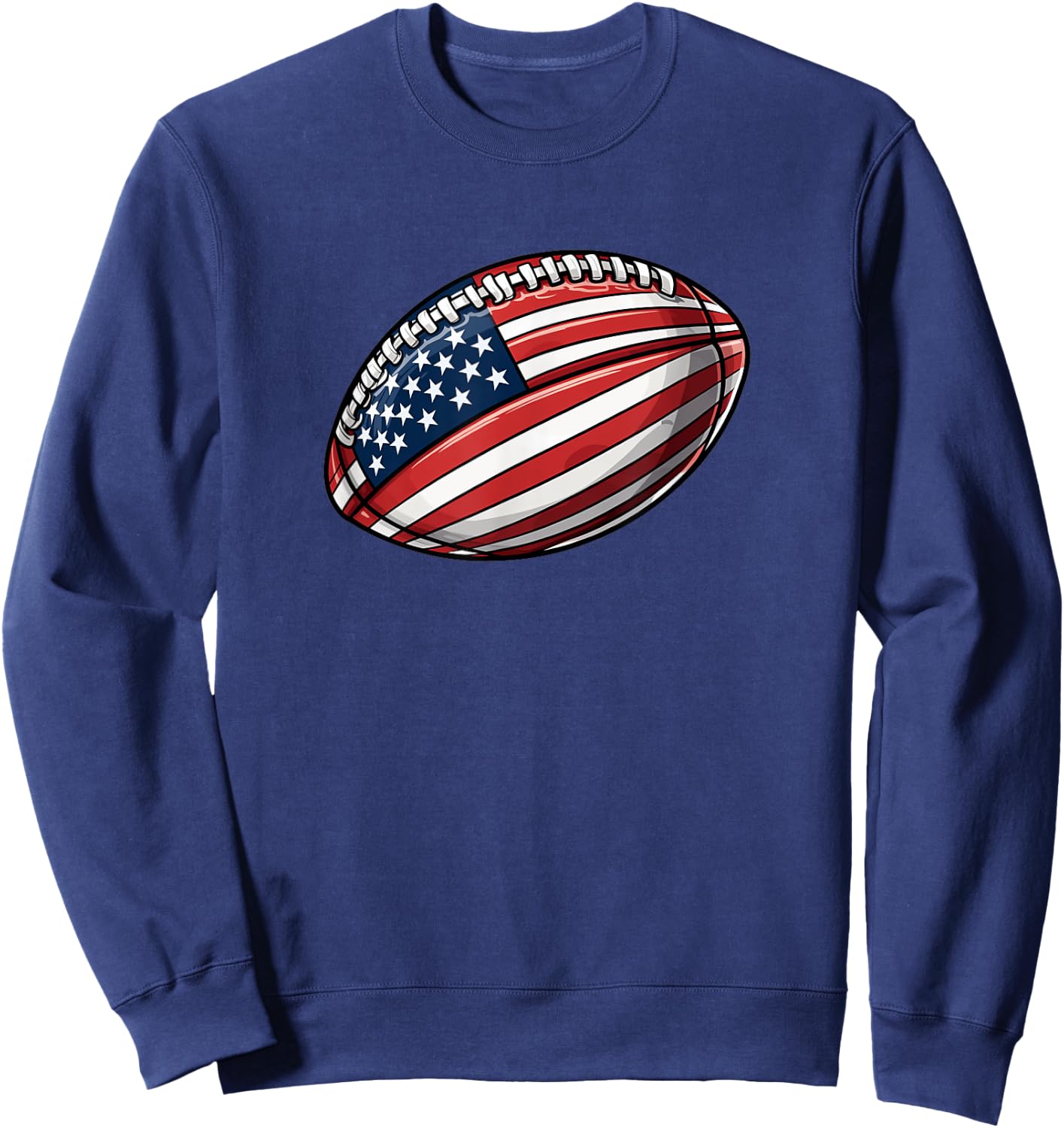 American Football 4th July American Flag Patriotic Football Sweatshirt - Sweatshirt | Navy