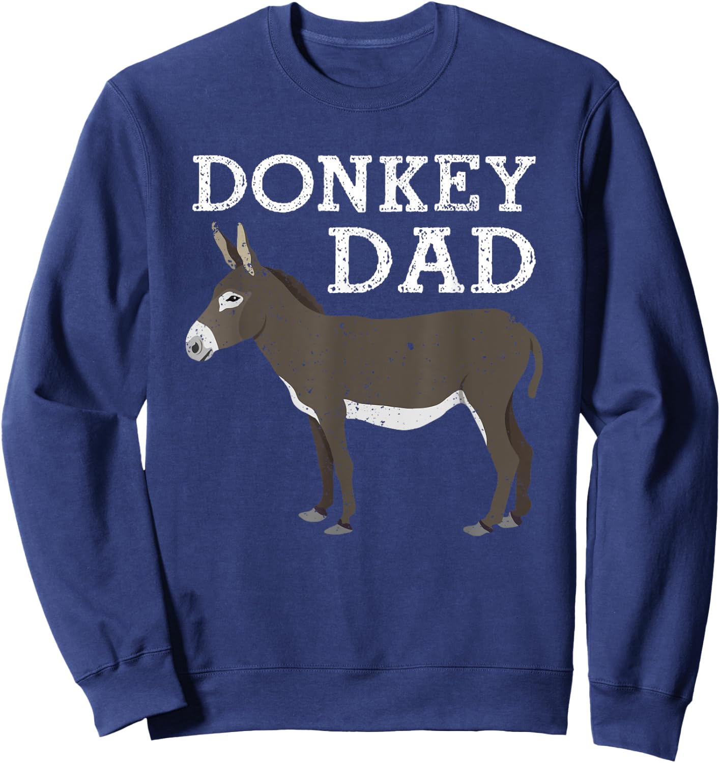 Funny Donkey Art For Dad Men Donkey Lover Mule Farm Animal Sweatshirt - Sweatshirt | Navy