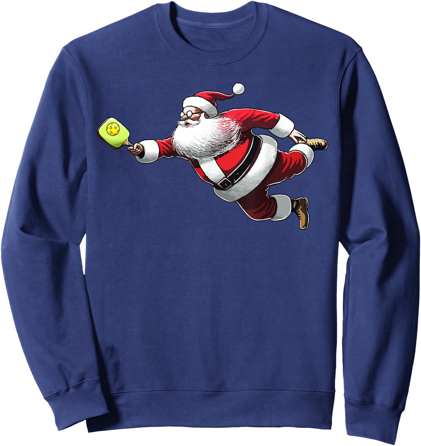 Funny Pickleball Lover Christmas Santa Claus Men Women Sweatshirt - Sweatshirt | Navy