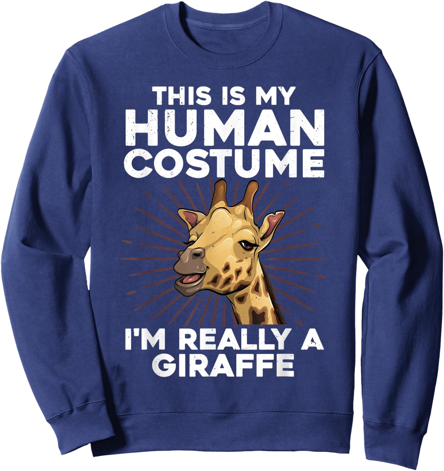 Cool Giraffe Women Zoo Animal Lovers Safari Wildlife Sweatshirt - Sweatshirt | Navy